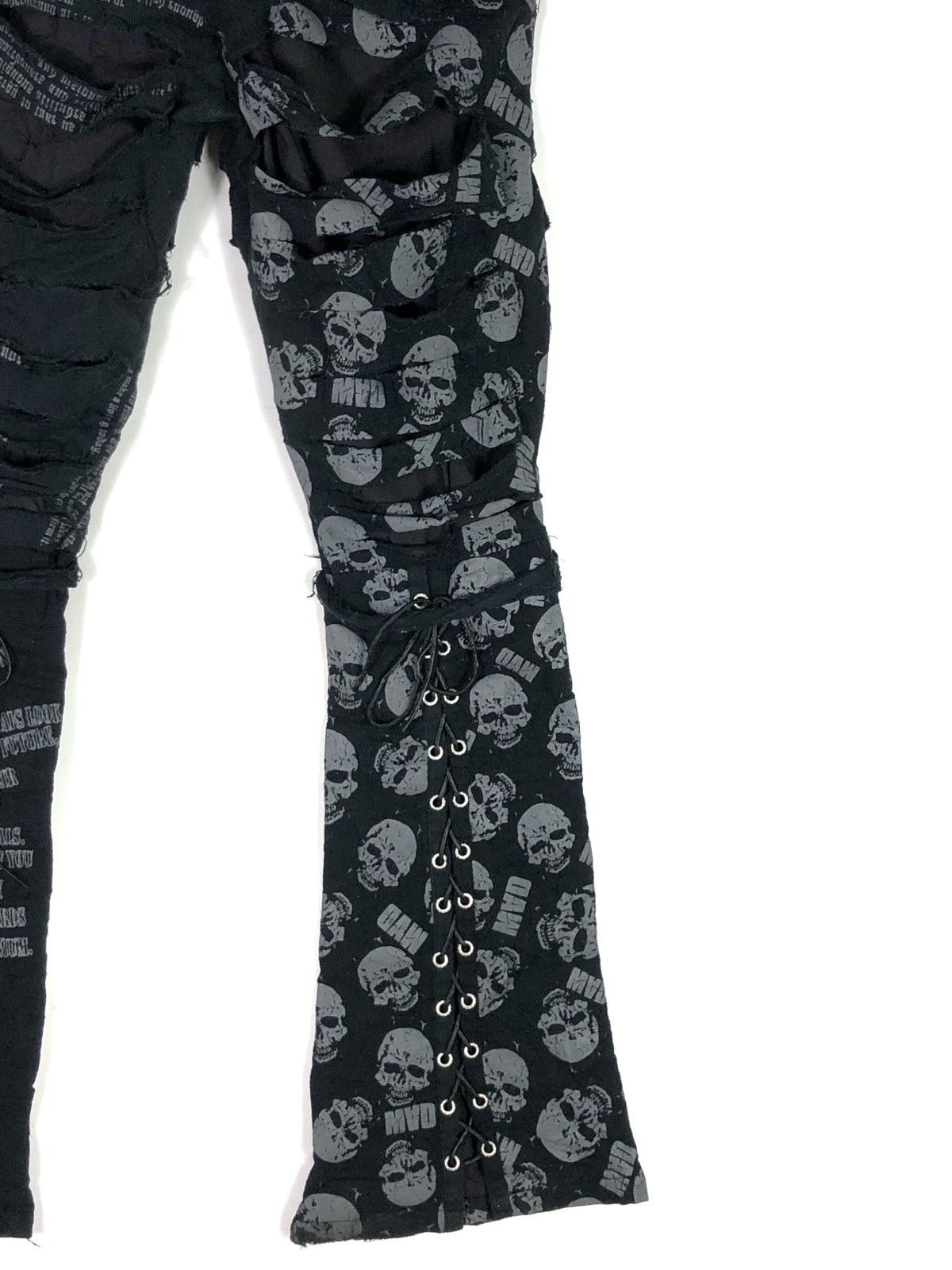 Japanese Brand RARE🔥MADPUNK JAPAN BONDAGE DAMAGE STYLE PANTS Size US 31 - 13 Thumbnail