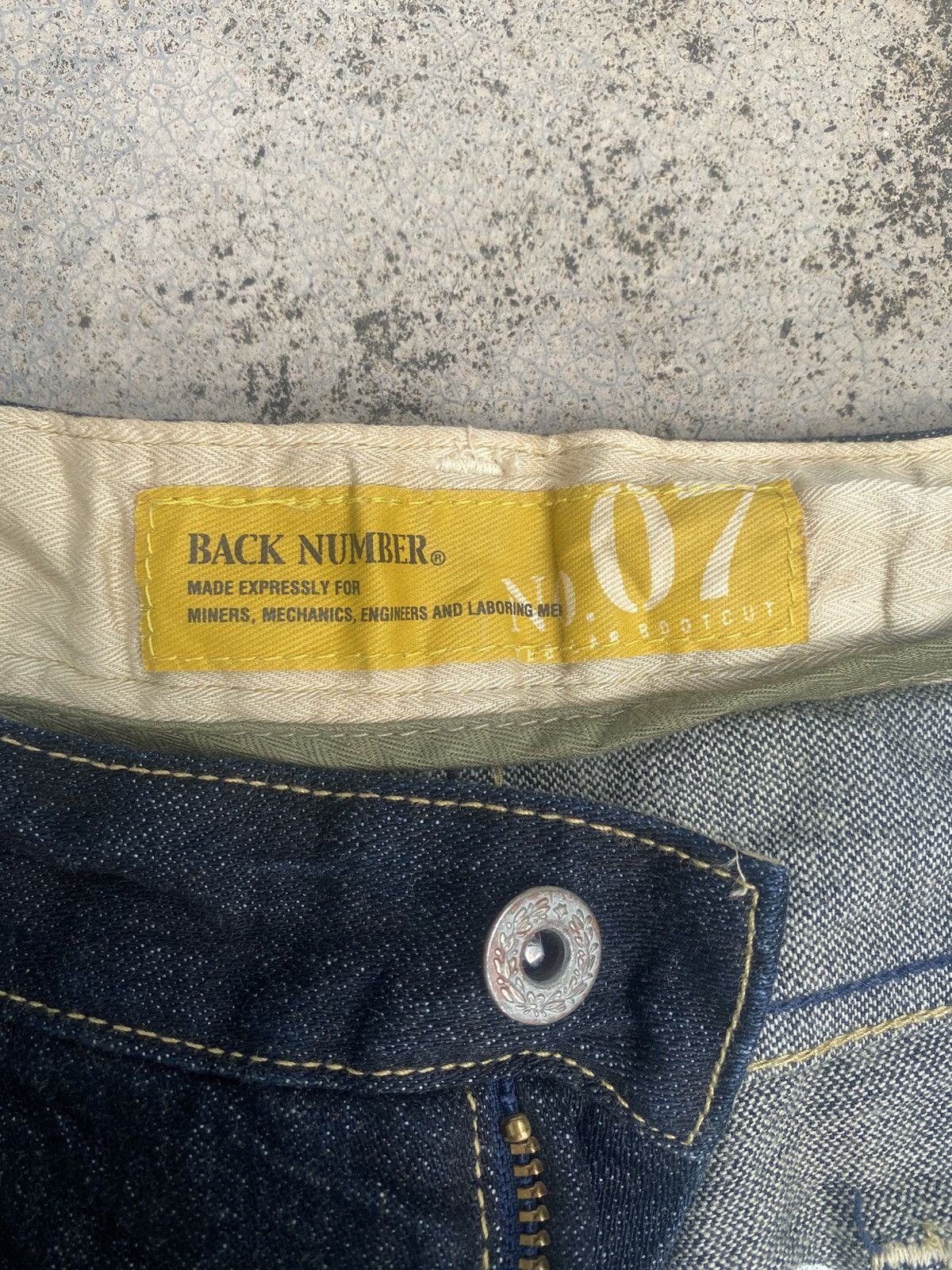 Japanese Brand × Vintage Flare Jeans Back Number Honeycomp Size US 36 / EU 52 - 8 Thumbnail