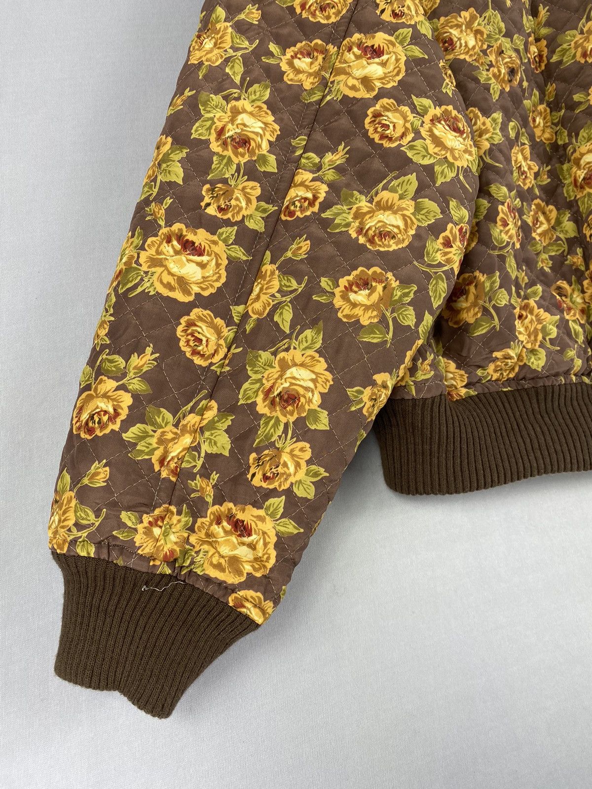 Designer Vintage Floral Bomber Reversible Quilted Jacket By Cabin Size US S / EU 44-46 / 1 - 6 Thumbnail