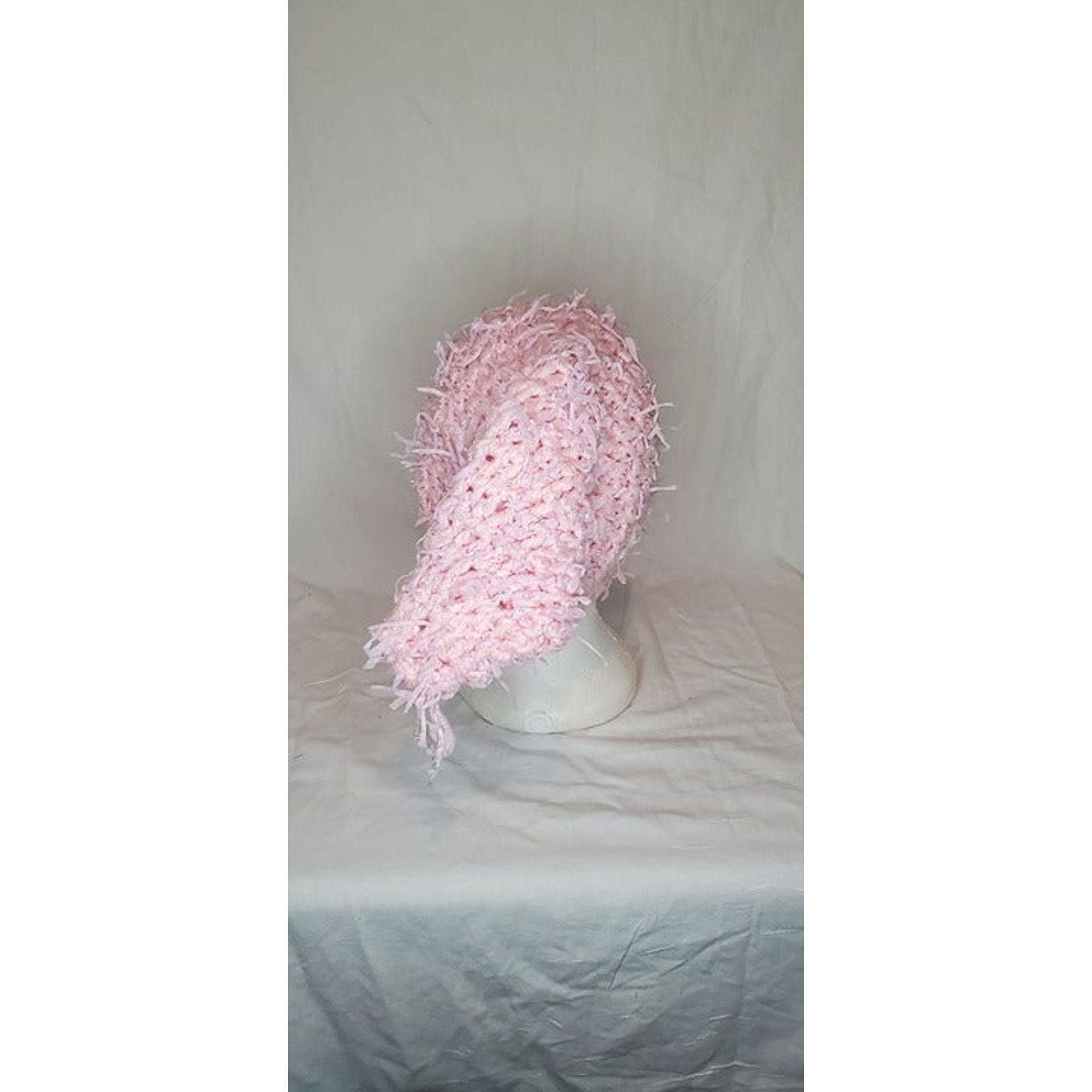 Handmade Pink Handmade Knitted Winter Hat Size ONE SIZE - 3 Thumbnail