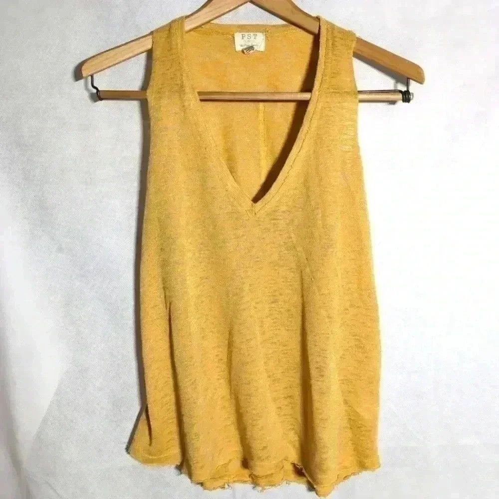 Designer PST Los Angeles Yellow Rough woven tank top size M Size M / US 6-8 / IT 42-44 - 1 Thumbnail