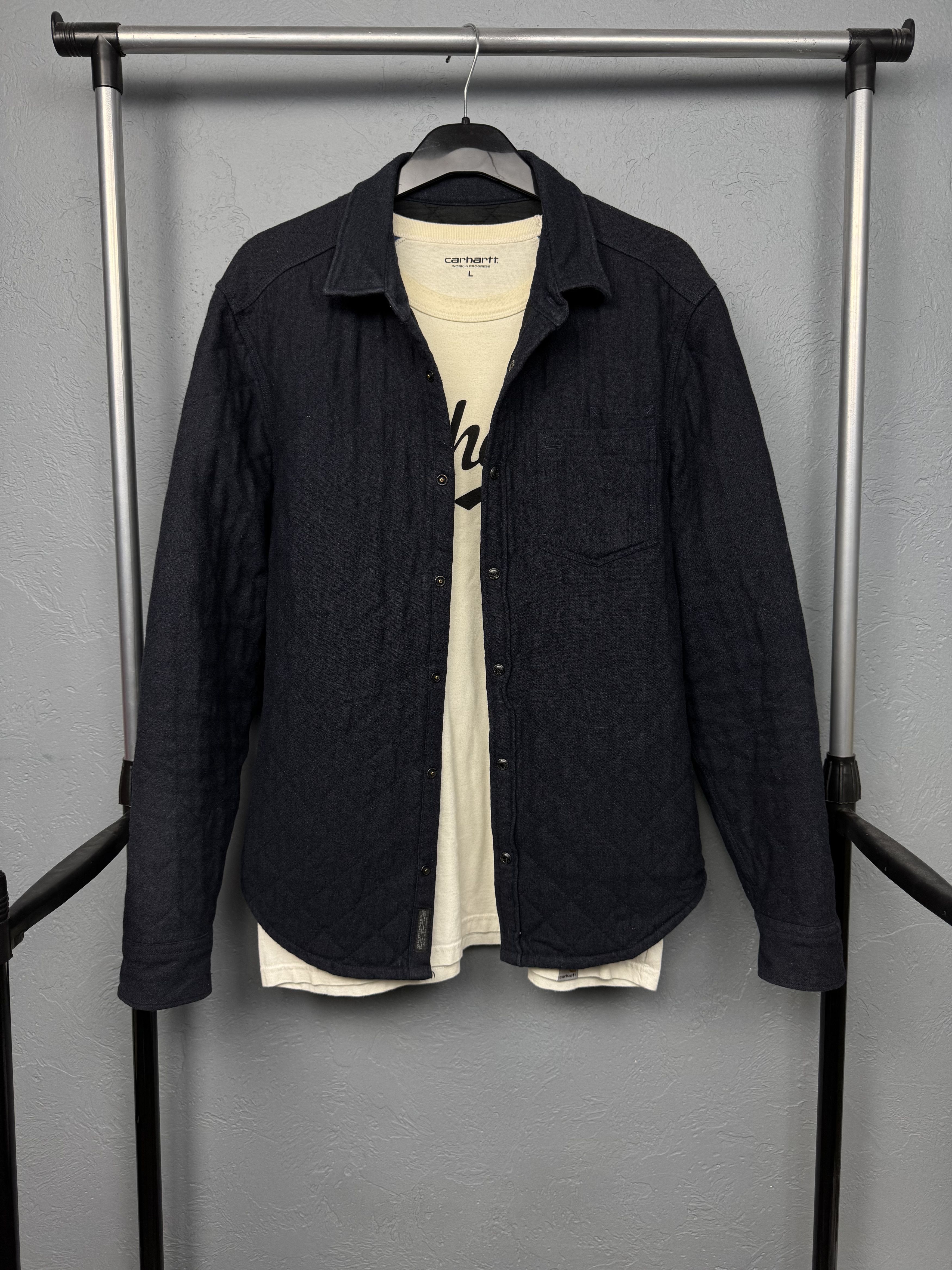 Allsaints Allsaints Mens Searcher Wool Quilted Overshirt Jacket Size US M / EU 48-50 / 2 - 1 Thumbnail