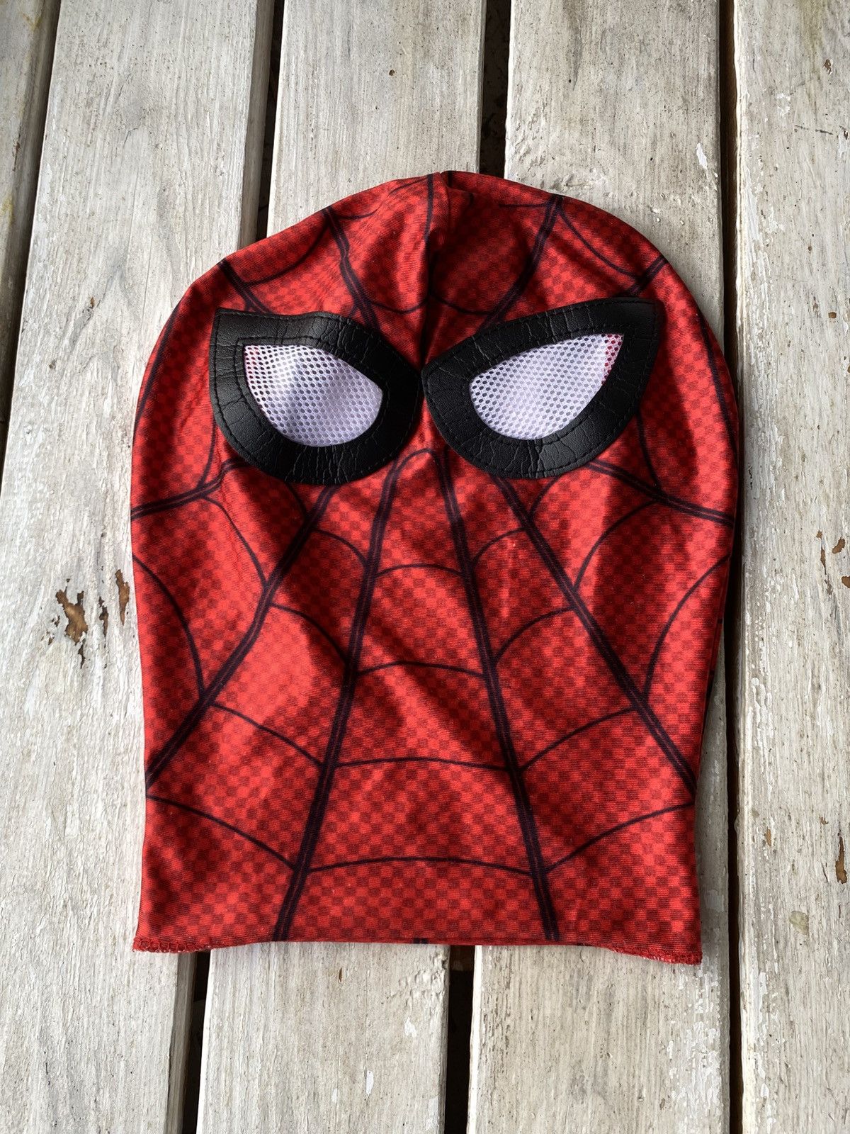 Japanese Brand Japanese Red Balaclava Spider Man Design Masked Hat Size ONE SIZE - 1 Thumbnail