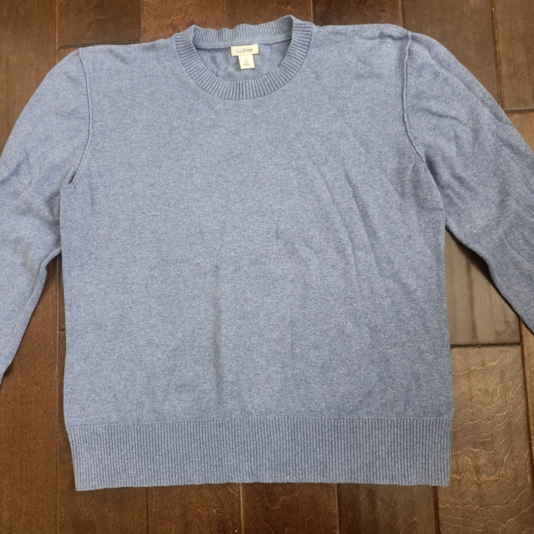 Vintage LL Bean Mens Blue Crewneck Sweater Medium Regular Knit Classic Casual Pullover Crew Neck Cotton Cashmere Knit Solid Long Sleeve Vintage No Size US M / EU 48-50 / 2 - 4 Thumbnail