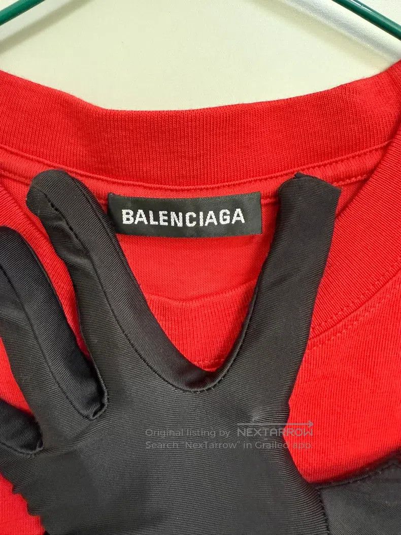 Balenciaga Balenciaga Red front and back logo letter short-sleeve Size US S / EU 44-46 / 1 - 3 Thumbnail