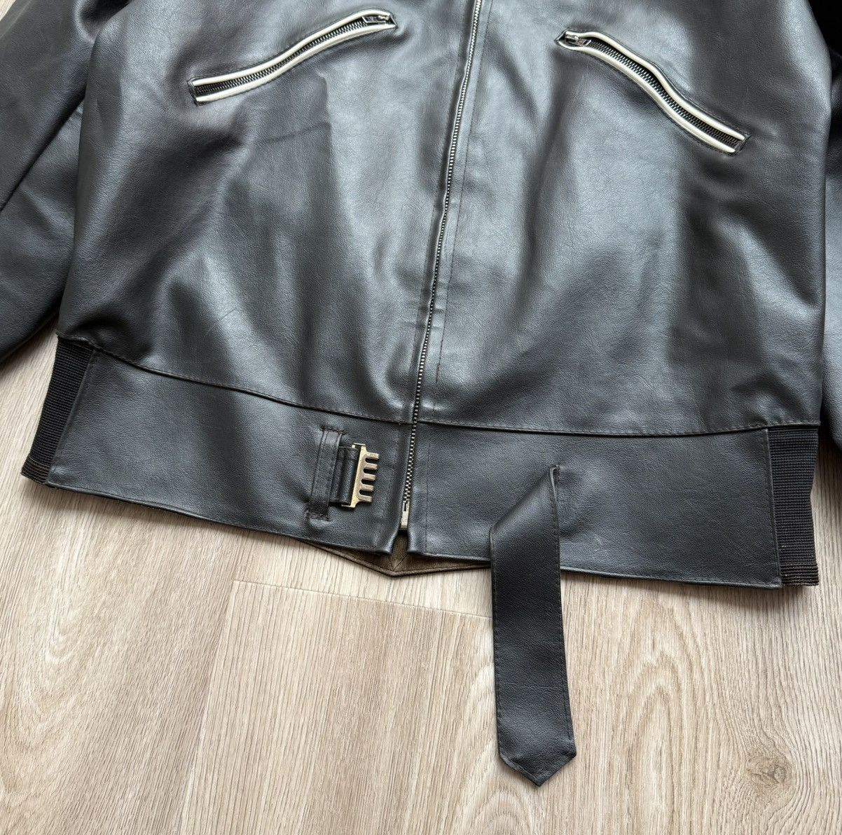 AMI Rare Vintage AMI Black Leather Racing Biker Jacket Size US L / EU 52-54 / 3 - 4 Thumbnail