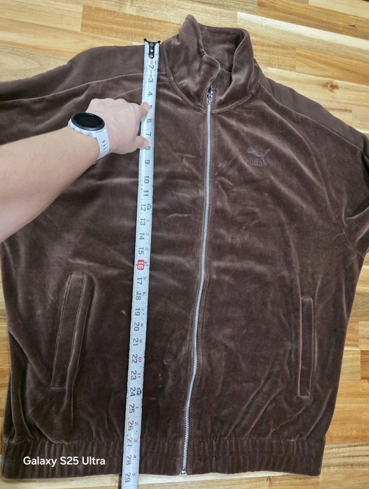Puma × Vintage Puma T7 Velour Oversized Tracksuit Set Medium Brown Size US 32 / EU 48 - 7 Thumbnail