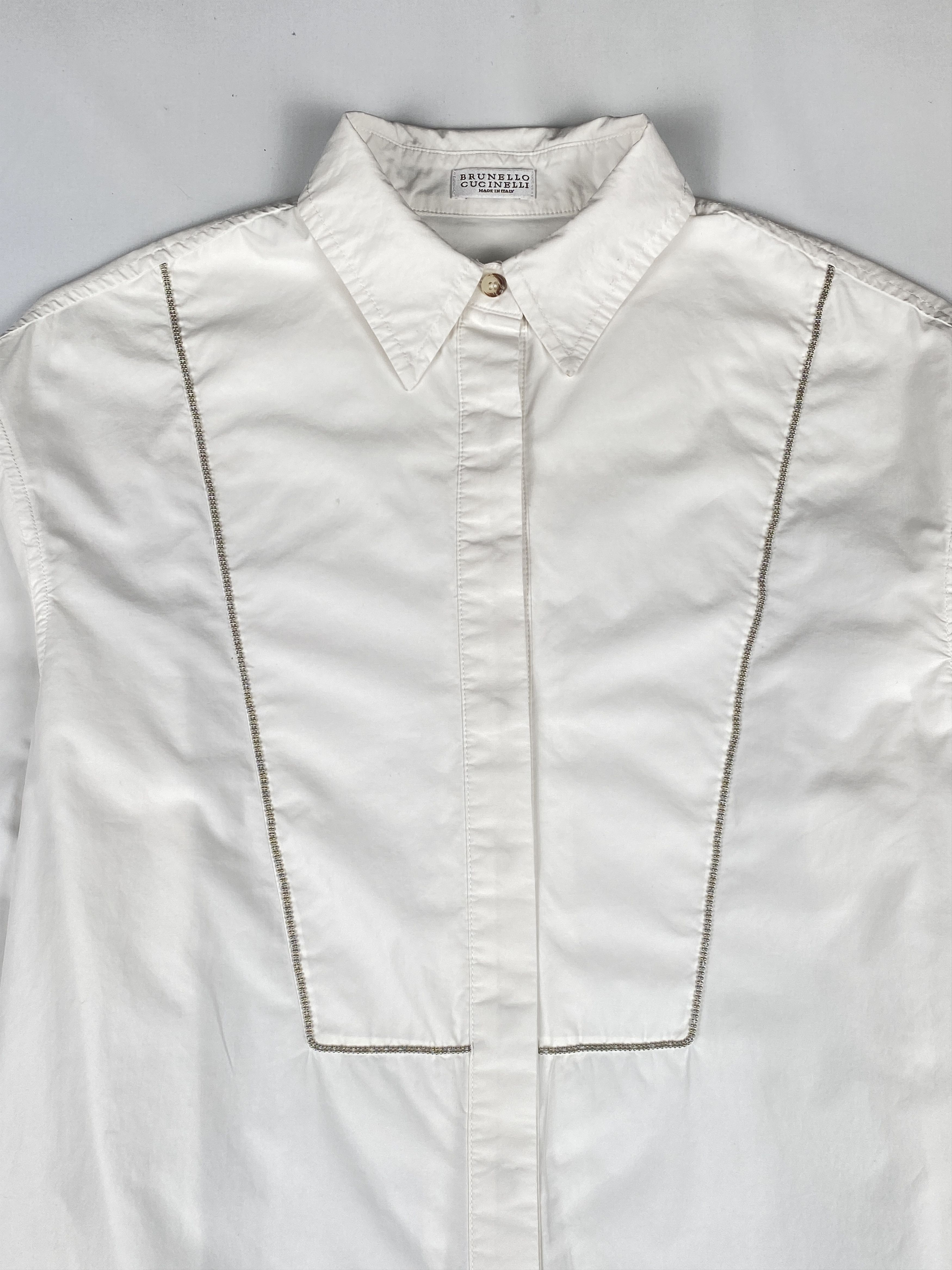 Brunello Cucinelli Poplin Shirt Dress Size XS / US 0-2 / IT 36-38 - 3 Thumbnail