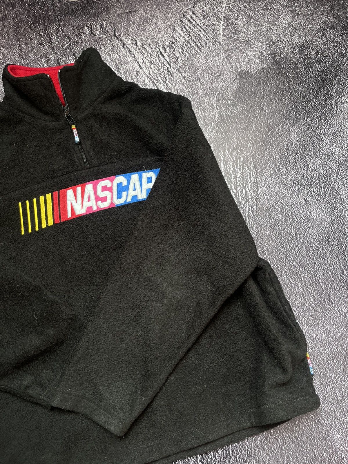 NASCAR Vintage 1990s NASCAR Embroidered Quarter Zip Pullover Fleece Size US S / EU 44-46 / 1 - 4 Thumbnail