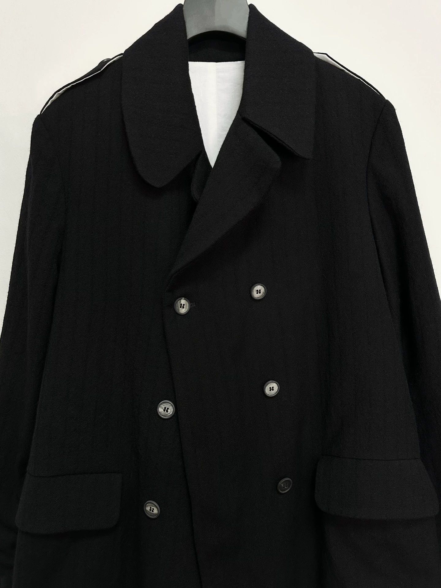 Bergfabel Bergfabel Double Breasted Wool Long Overcoat Black Size S / US 4 / IT 40 - 4 Thumbnail