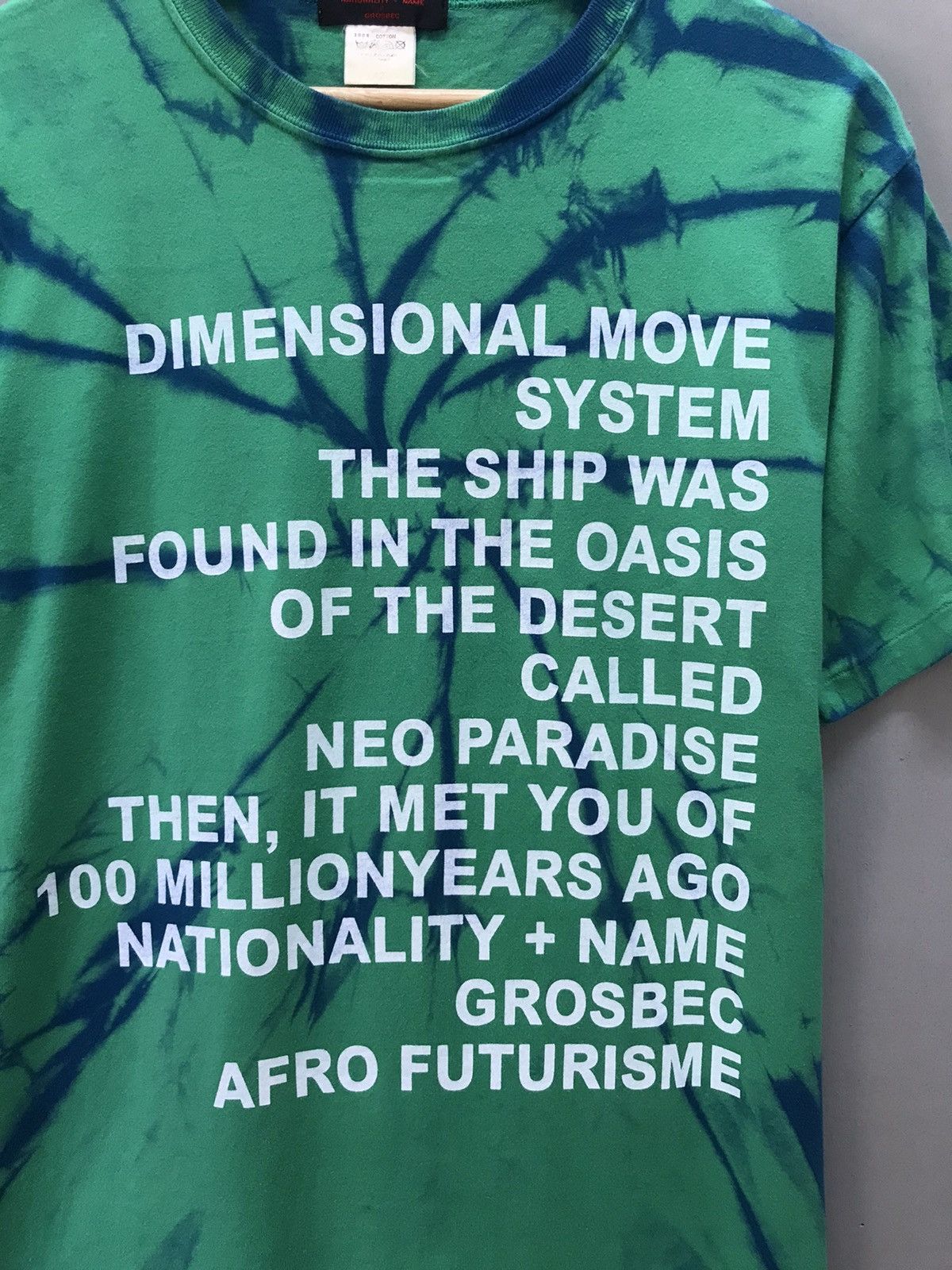 Japanese Brand Vintage Grosbec Poem Futurisme Japan Dye Tee Size US S / EU 44-46 / 1 - 4 Thumbnail