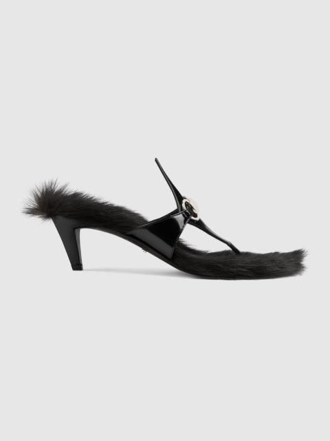 Gucci o1s1wg110425 With Horsebit Sandals in Black Size US 5.5 / IT 35.5 - 1 Thumbnail