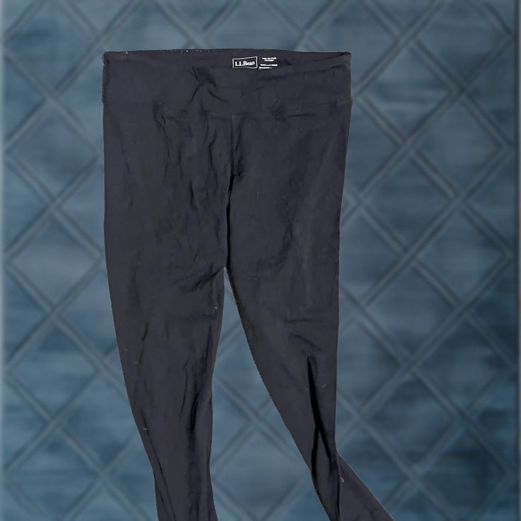 Vintage L.L. Bean Leggings Women Cropped Black Small ID 506102 Activewear Size 36" / US 14 / IT 50 - 1 Thumbnail