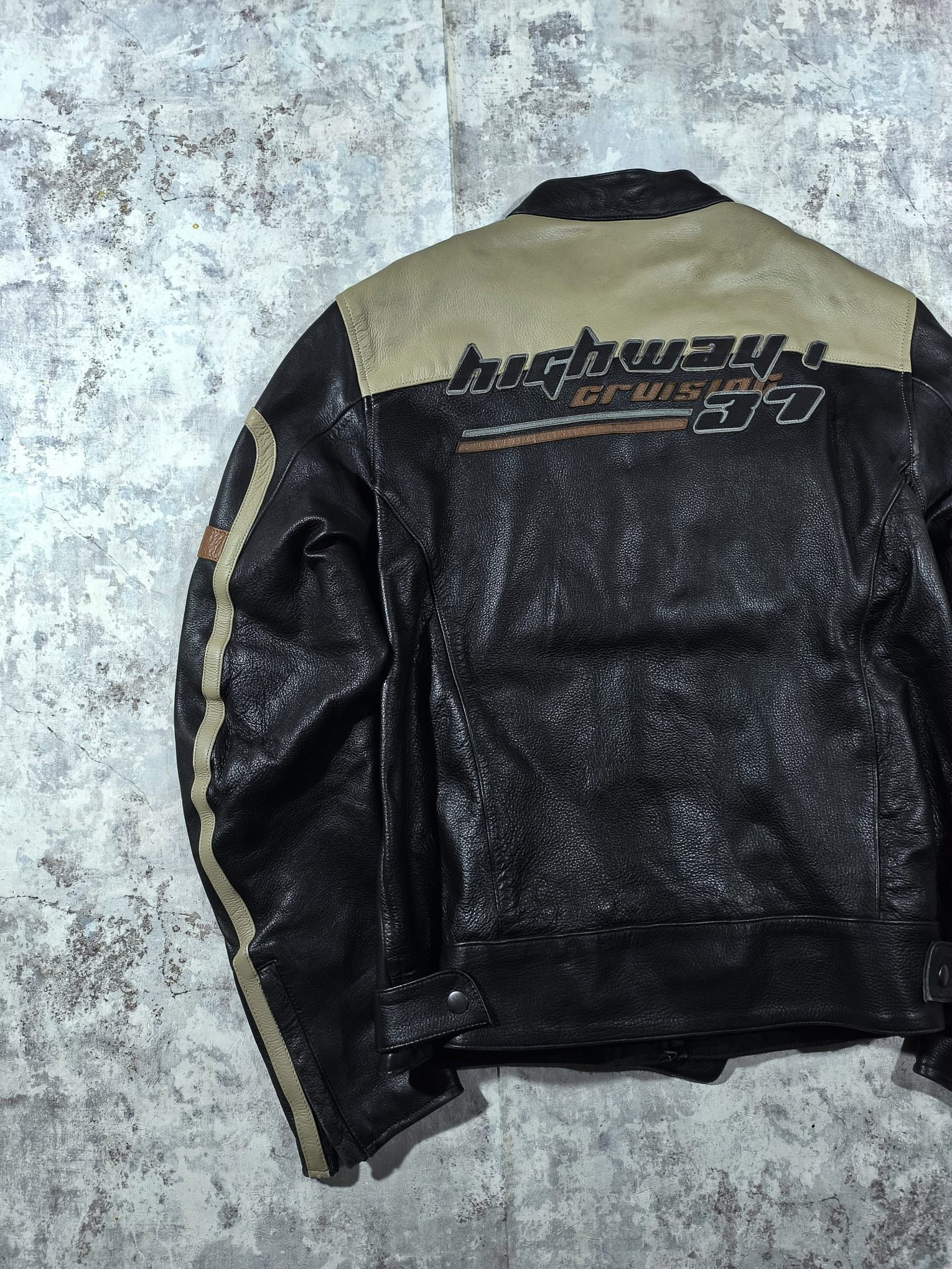 Harley Davidson vtg highway1 leather moto biker jacket Size US L / EU 52-54 / 3 - 5 Thumbnail