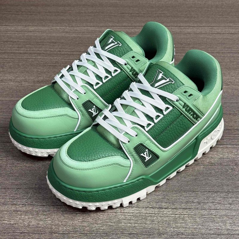 Louis Vuitton Louis Vuitton Trainer Maxi Green Low Top Sneakers 0079 Size US 7.5 / EU 40-41 - 1 Thumbnail