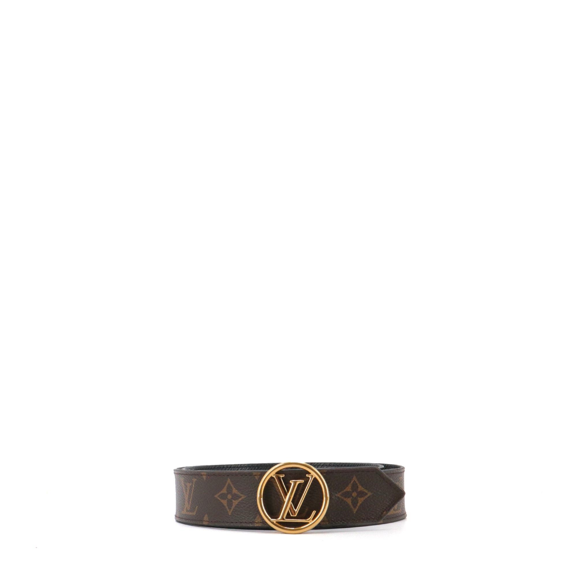 Louis Vuitton LOUIS VUITTON - Louis Vuitton reversible Circle belt in monogrammed canvas (T75) Size ONE SIZE - 1 Thumbnail