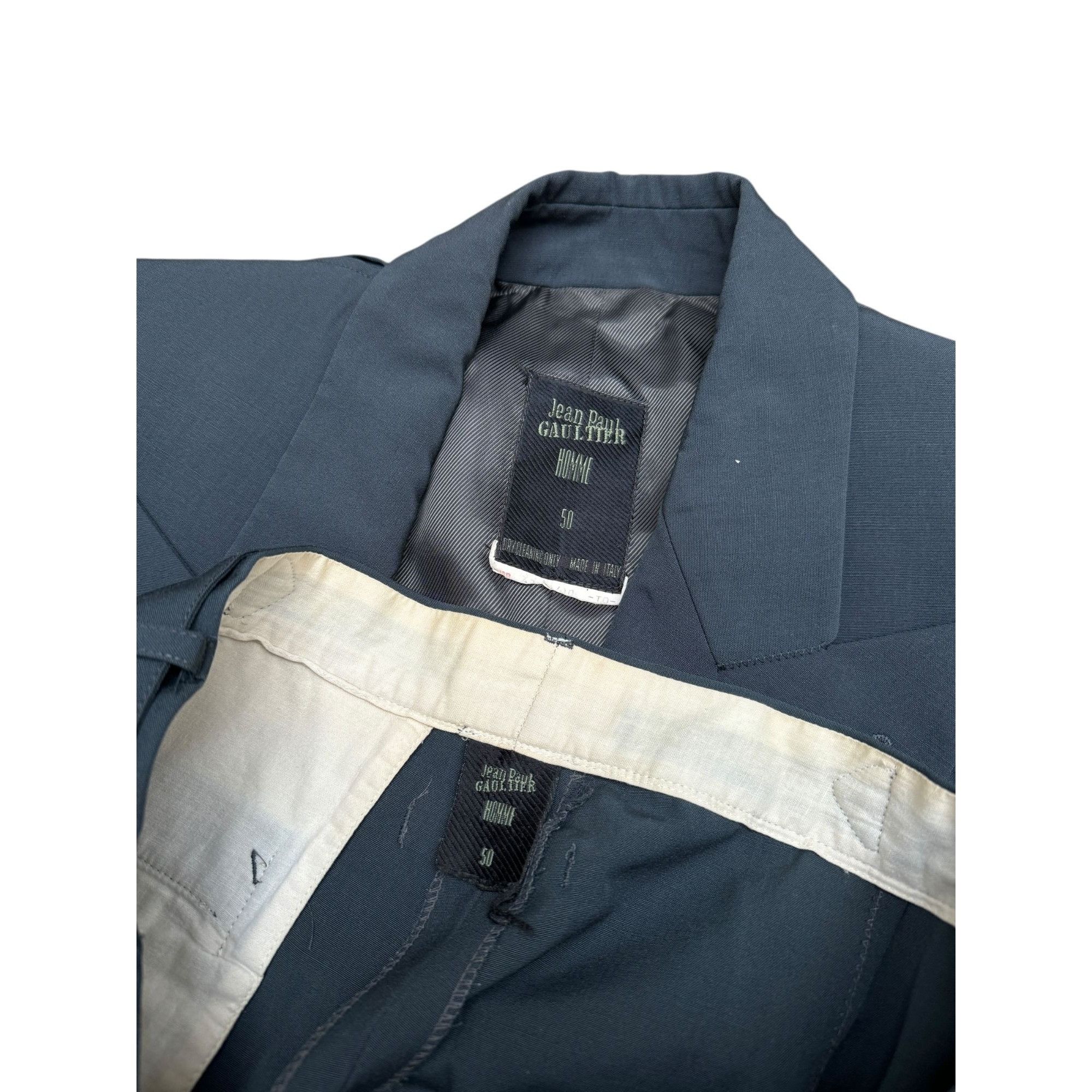 Jean Paul Gaultier 1990s Grey Charcoal 3-Piece Suit Size 40R - 10 Thumbnail