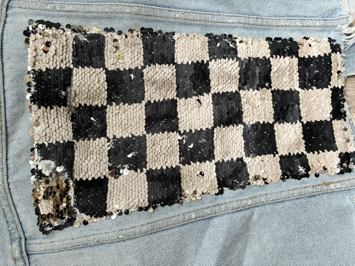 Off-White OFF-WHITE C/O VIRGIL ABLOH CHECKERED DENIM JACKET size 40 Size L / US 10 / IT 46 - 23 Thumbnail