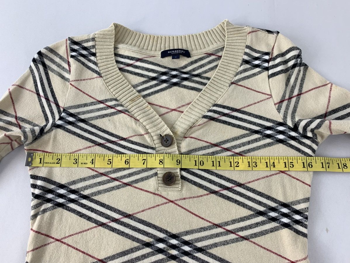 Burberry Hype Burberry London Nova Checked Monogram Knitwear Sweater Size XS / US 0-2 / IT 36-38 - 9 Thumbnail