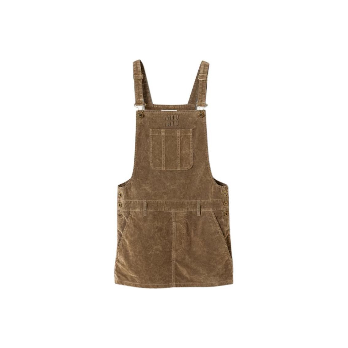 Miu Miu Miu Miu Velvet Chambray Overall Mini Dress Size 36 Size XS / US 0-2 / IT 36-38 - 1 Thumbnail