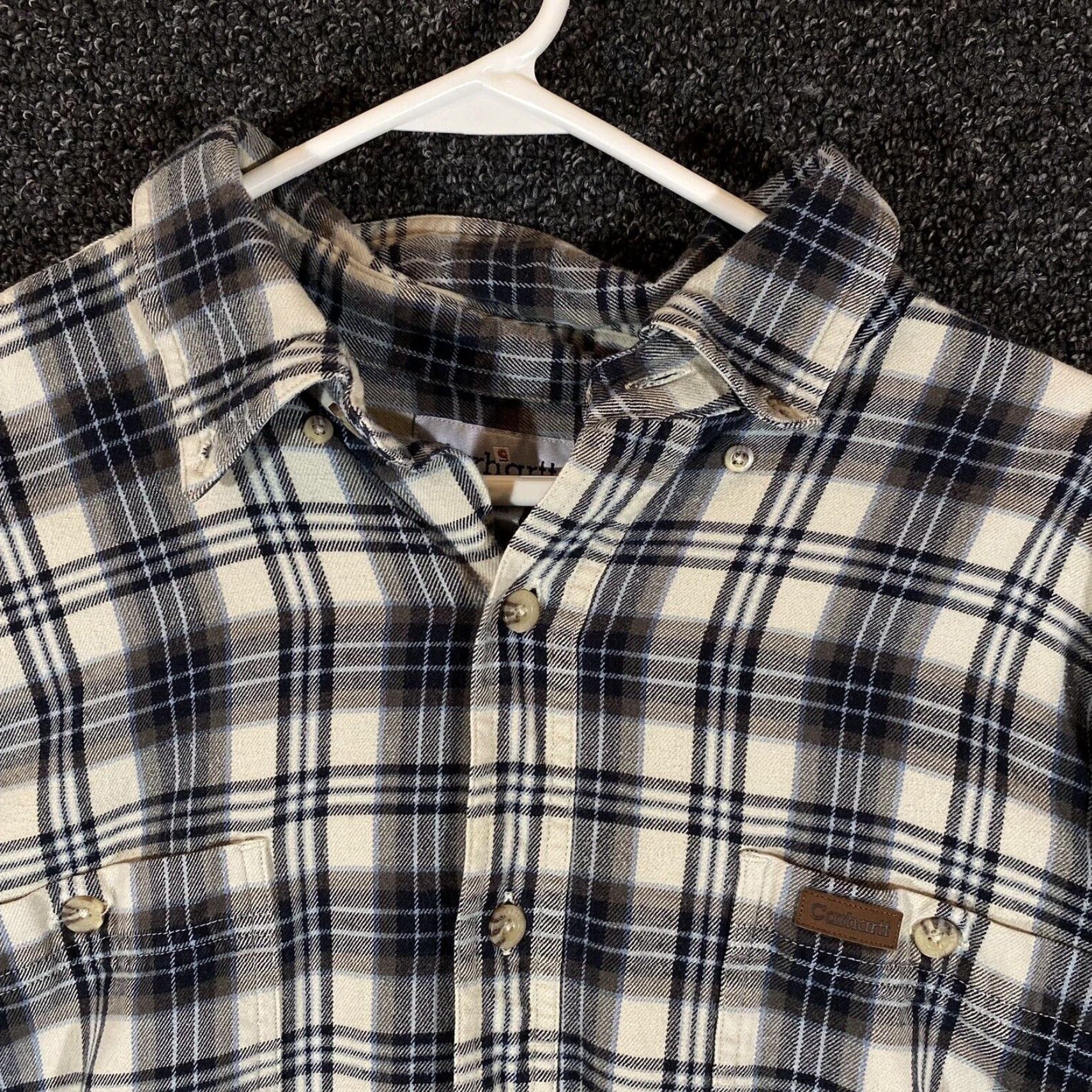 Carhartt Carhartt Button Down Shirt Mens XL Black Gray Plaid Long Sleeve Workwear Chore Size US XL / EU 56 / 4 - 2 Thumbnail