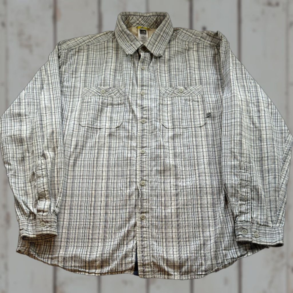 The North Face The North Face Mens Large Long Sleeve Button Up Striped 100% Cotton Shirt Blue 2002 Size US L / EU 52-54 / 3 - 1 Thumbnail