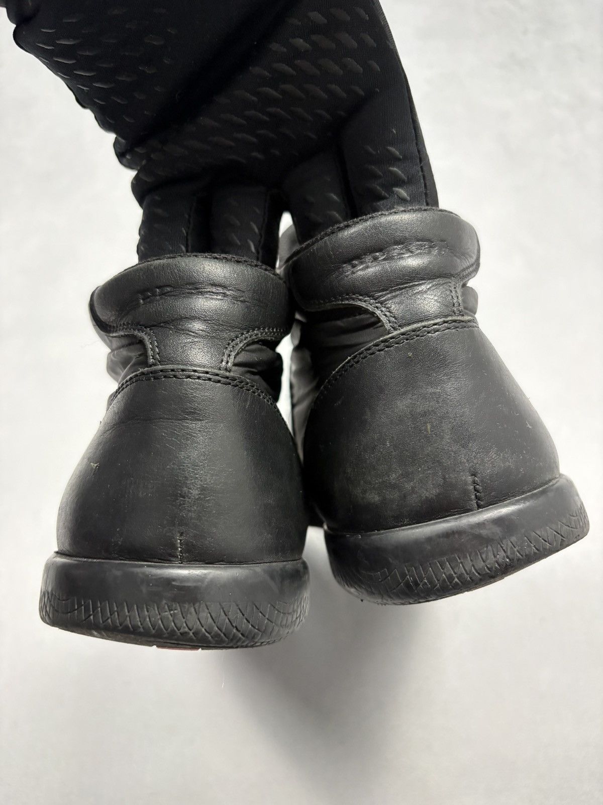 Prada Prada High-Top Sneakers Black Leather Nylon Red Tab US 9 Y2K Size US 9 / EU 42 - 3 Thumbnail