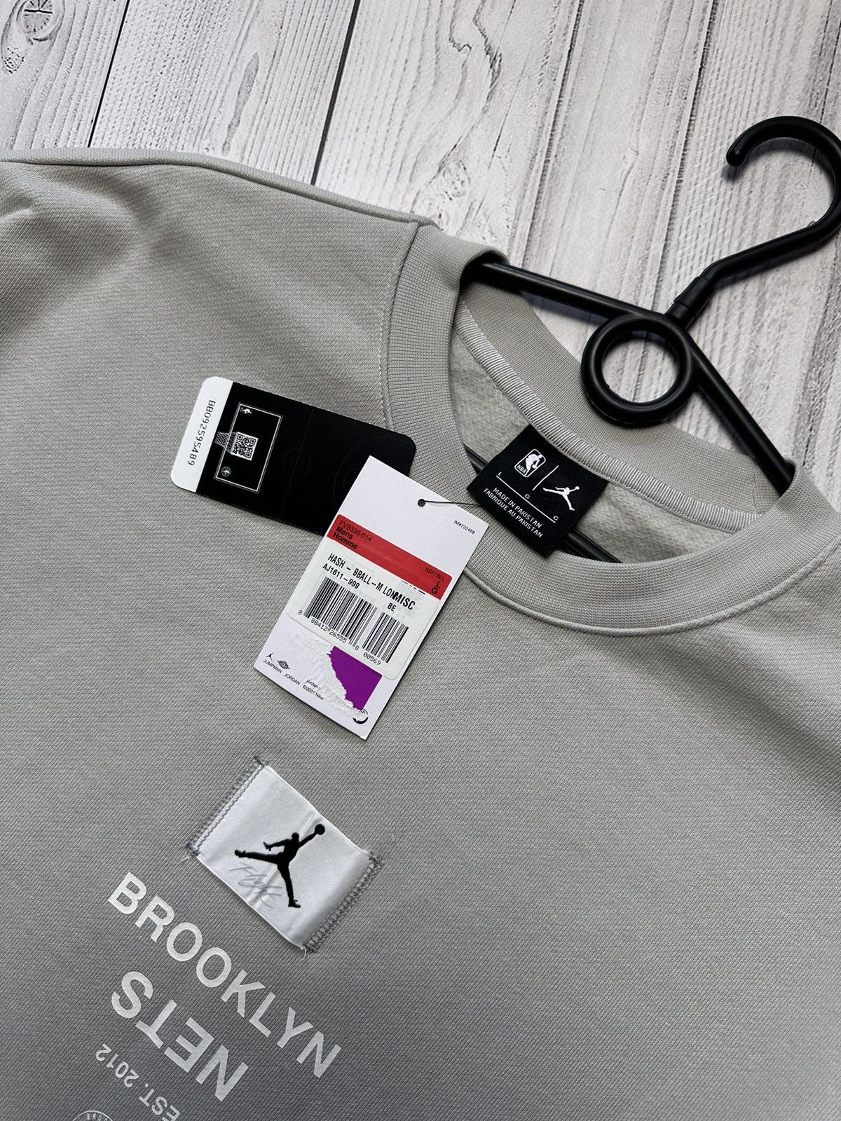 Jordan Brand × Nike Jordan x NETS sweatshirt Jordan flight logo rare size L Size US L / EU 52-54 / 3 - 3 Thumbnail