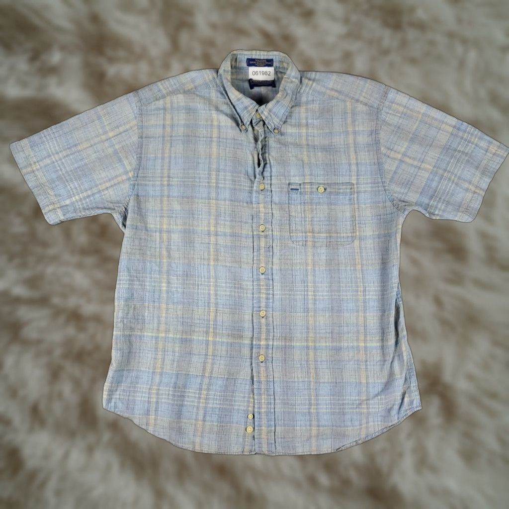 Pendleton VINTAGE Pendleton Shirt Mens XL Blue Plaid Button-Up Short Sleeve Casual Shirt XL Blue American Classic Modern Preppy Mens Size US XL / EU 56 / 4 - 1 Thumbnail