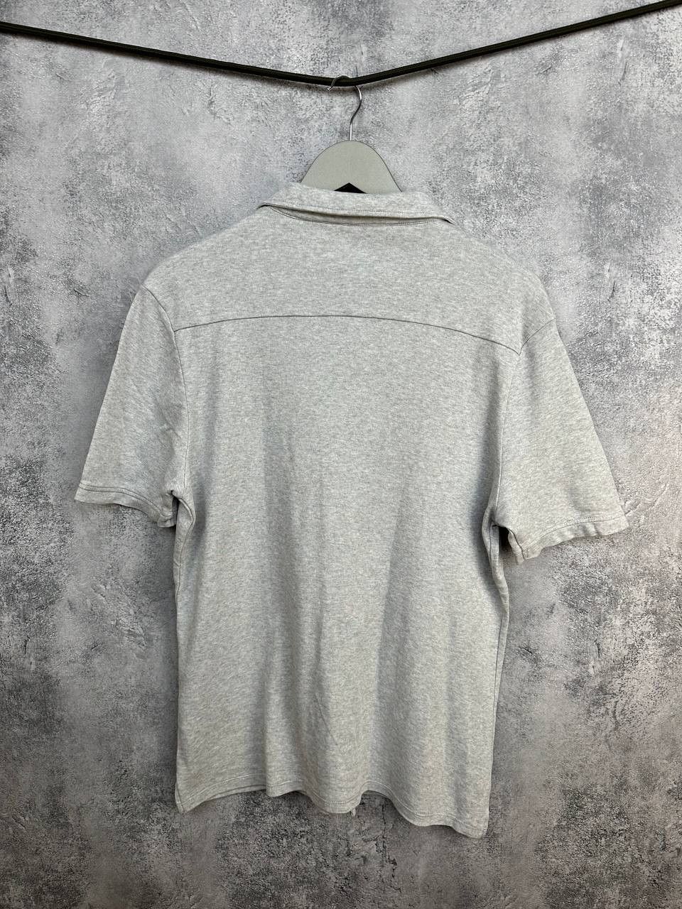 Reiss Reiss Antonio Cotton Resort Shirt Light Gray Short Sleeve Size US L / EU 52-54 / 3 - 2 Thumbnail