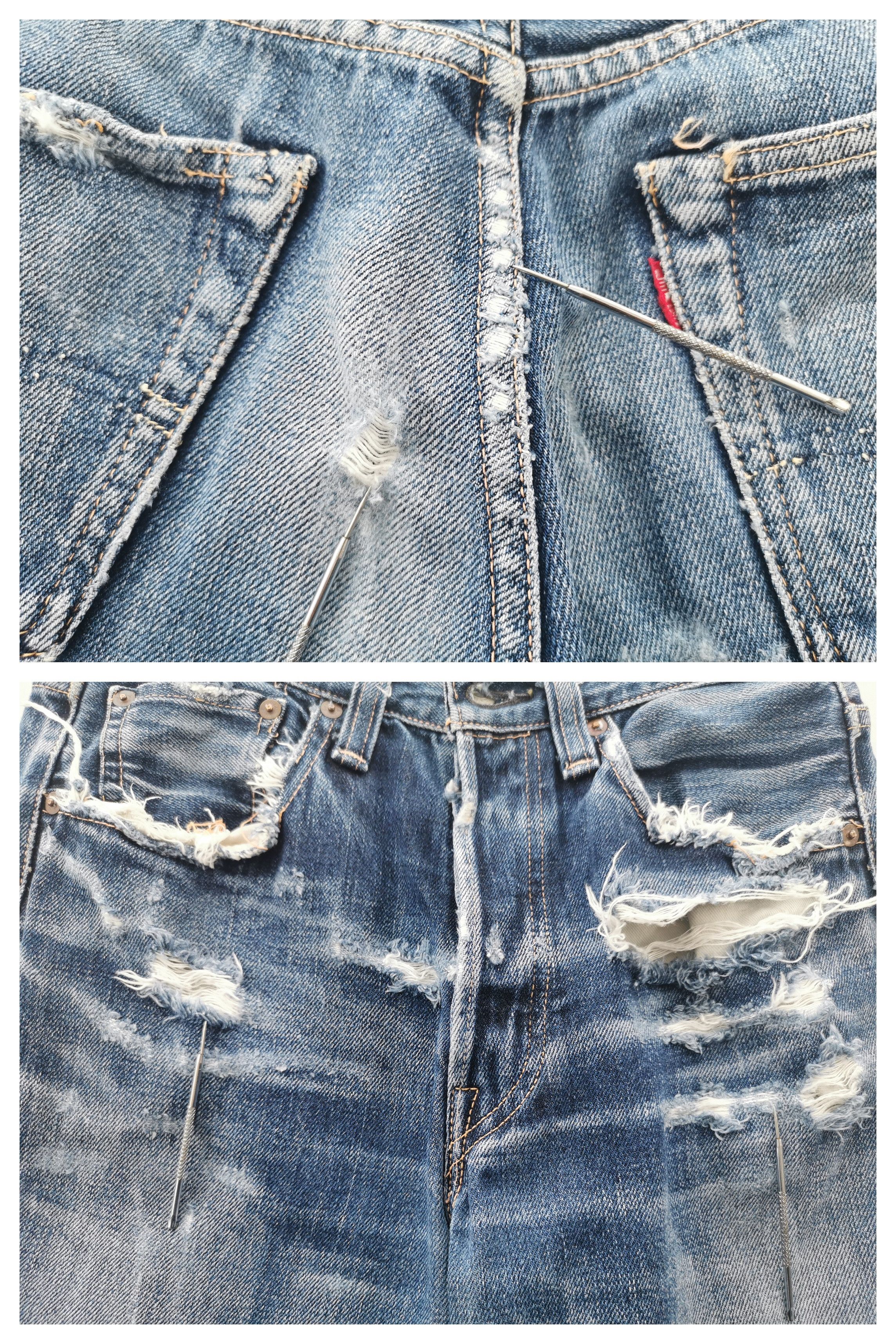 Levi's Distressed Vintage 90s Levis Lot 501 Big E Selvedge Denim Size US 29 - 10 Thumbnail