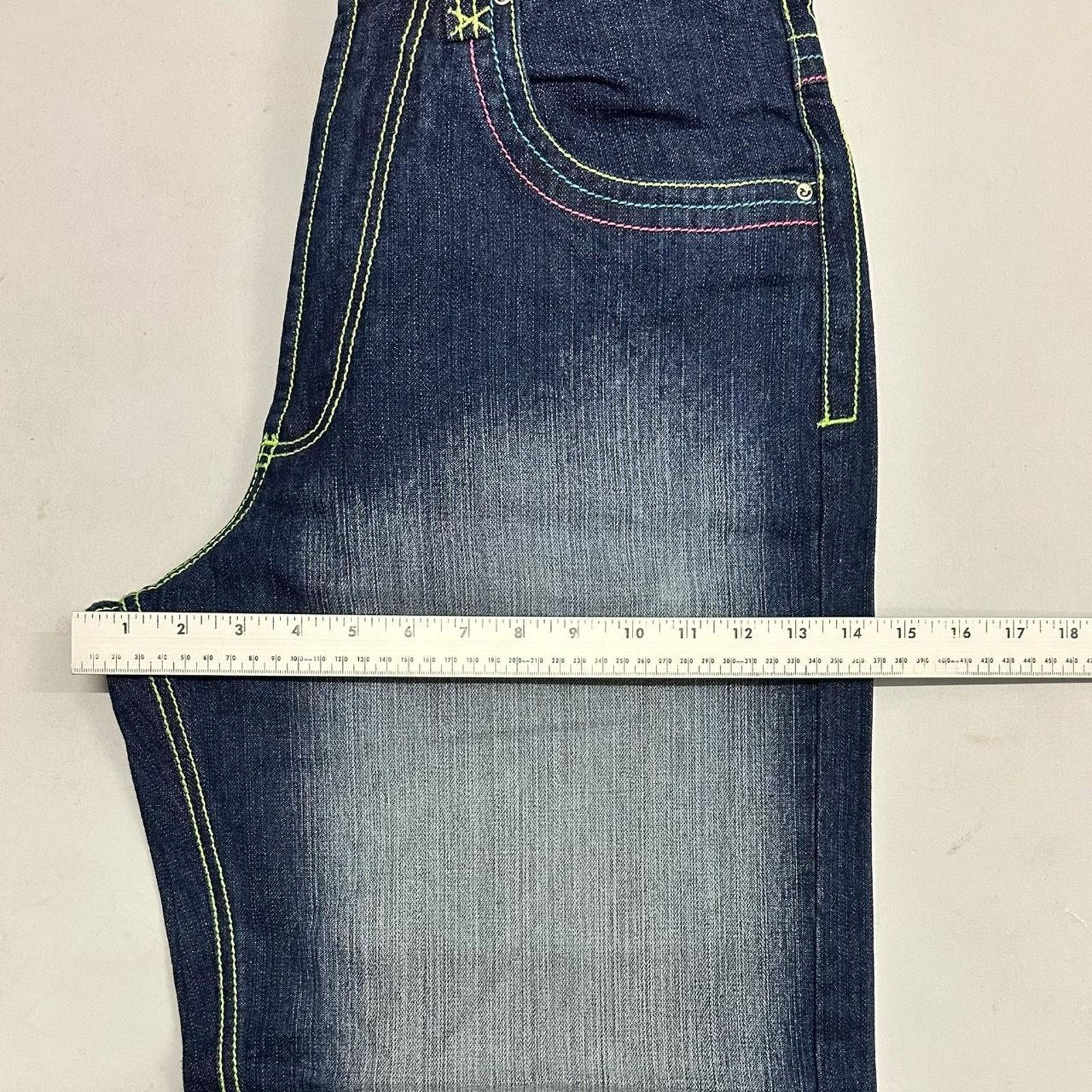 Vintage Vintage baggy y2k riflessi faded blue skater unique denim Size US 34 / EU 50 - 6 Thumbnail