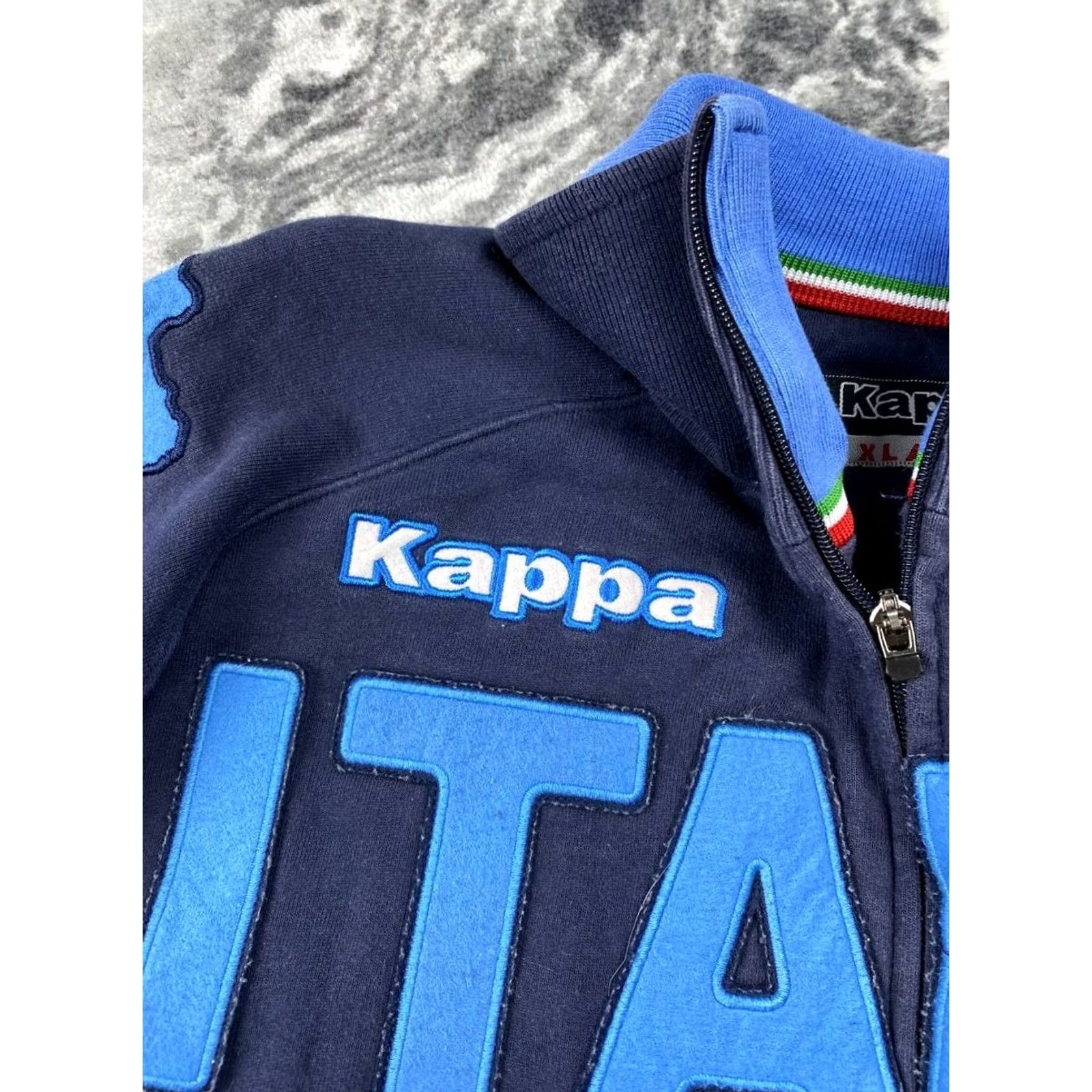 Kappa VINTAGE Kappa F.I.S.I. Italy Olympic Ski Team 00s Track Jacket Men XL Blue Size US XL / EU 56 / 4 - 7 Thumbnail