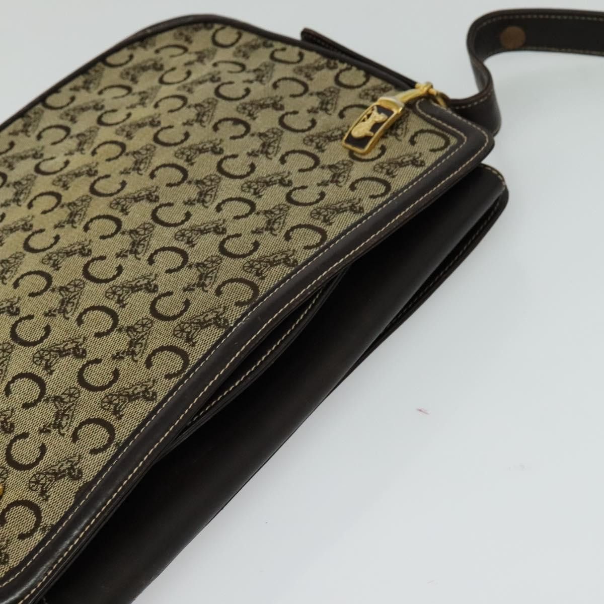 Celine CELINE C Sulky Shoulder Bag Canvas Beige Gold Size ONE SIZE - 6 Thumbnail