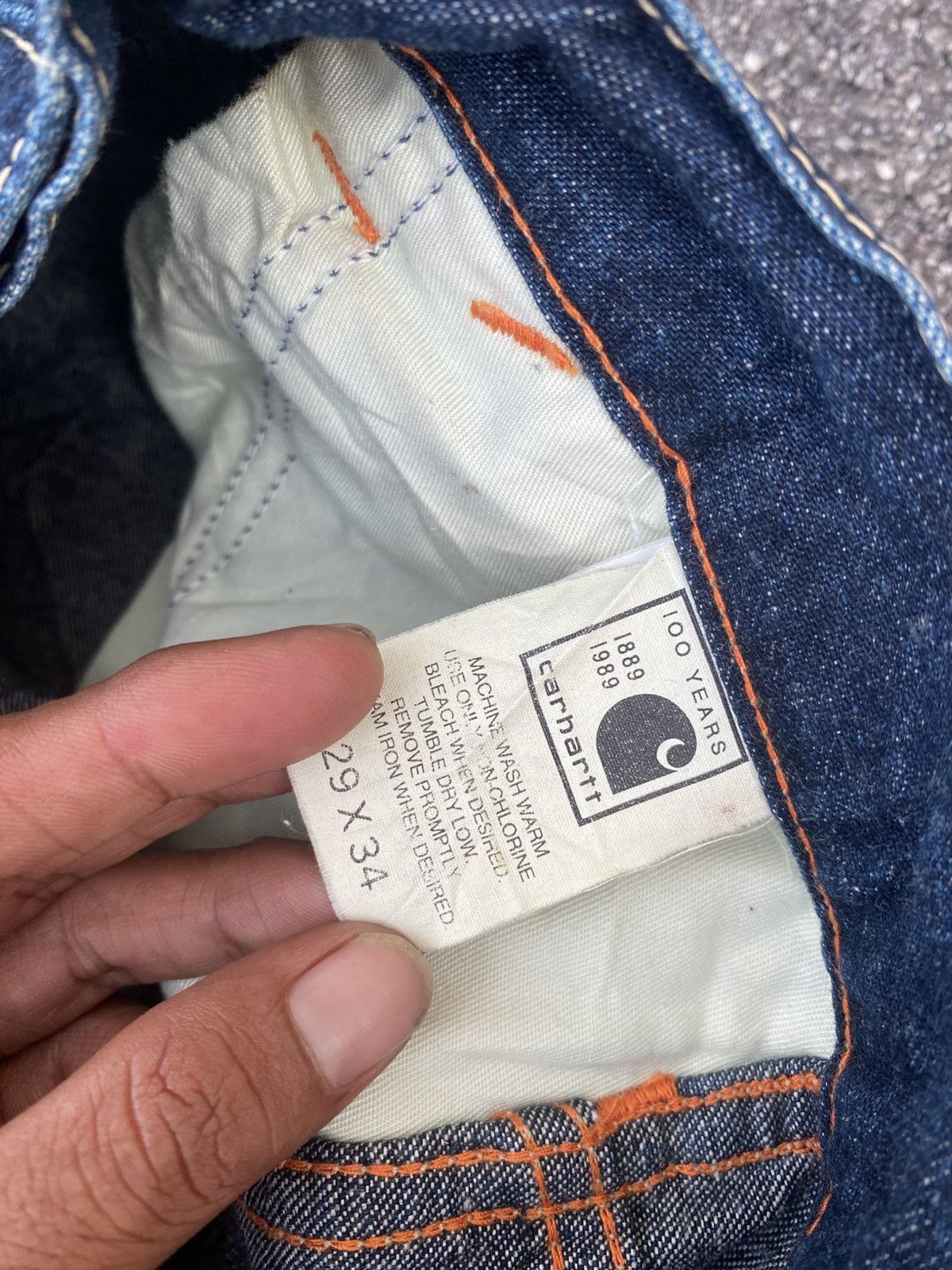 Vintage carhatt 100 years denim pants Size US 30 / EU 46 - 6 Thumbnail