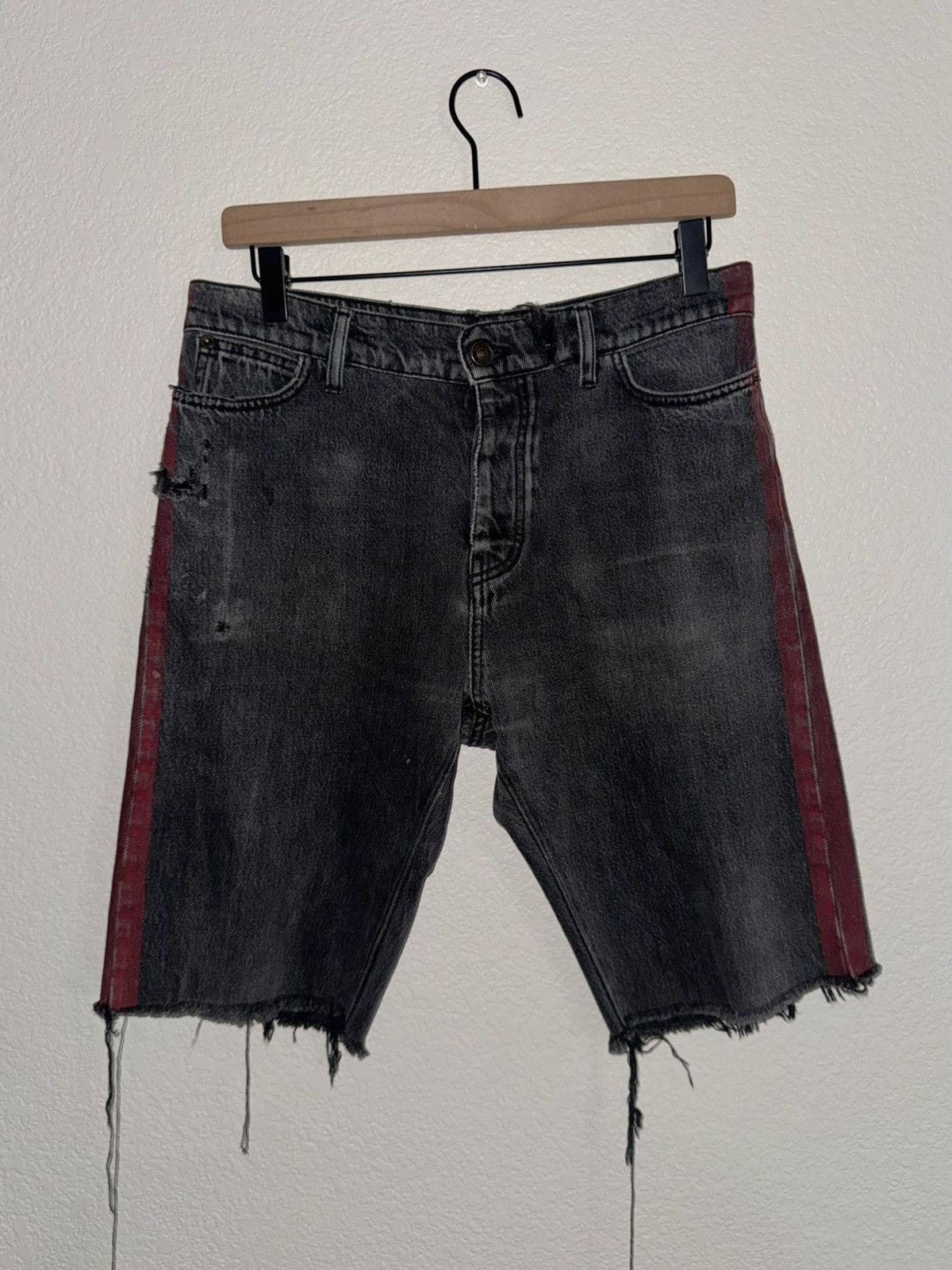 Balenciaga Balenciaga Red Line Jean shorts 2018 Size US 31 - 1 Thumbnail