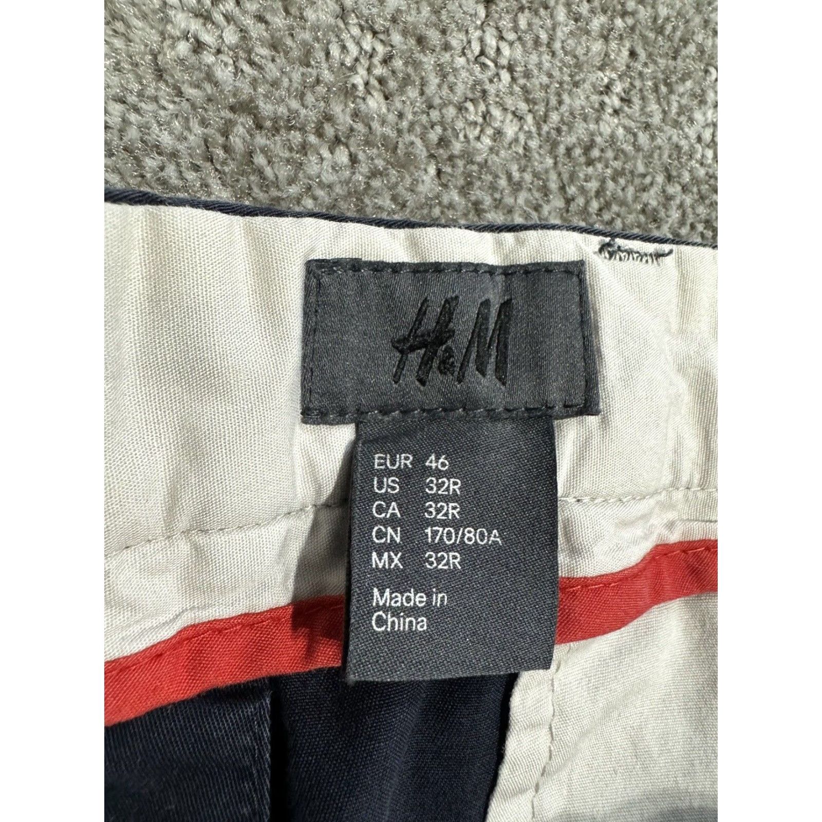 H&M H&M Men's Chino Shorts Size 32R Navy Blue Cotton Flat Front Casual Size US 32 / EU 48 - 5 Thumbnail