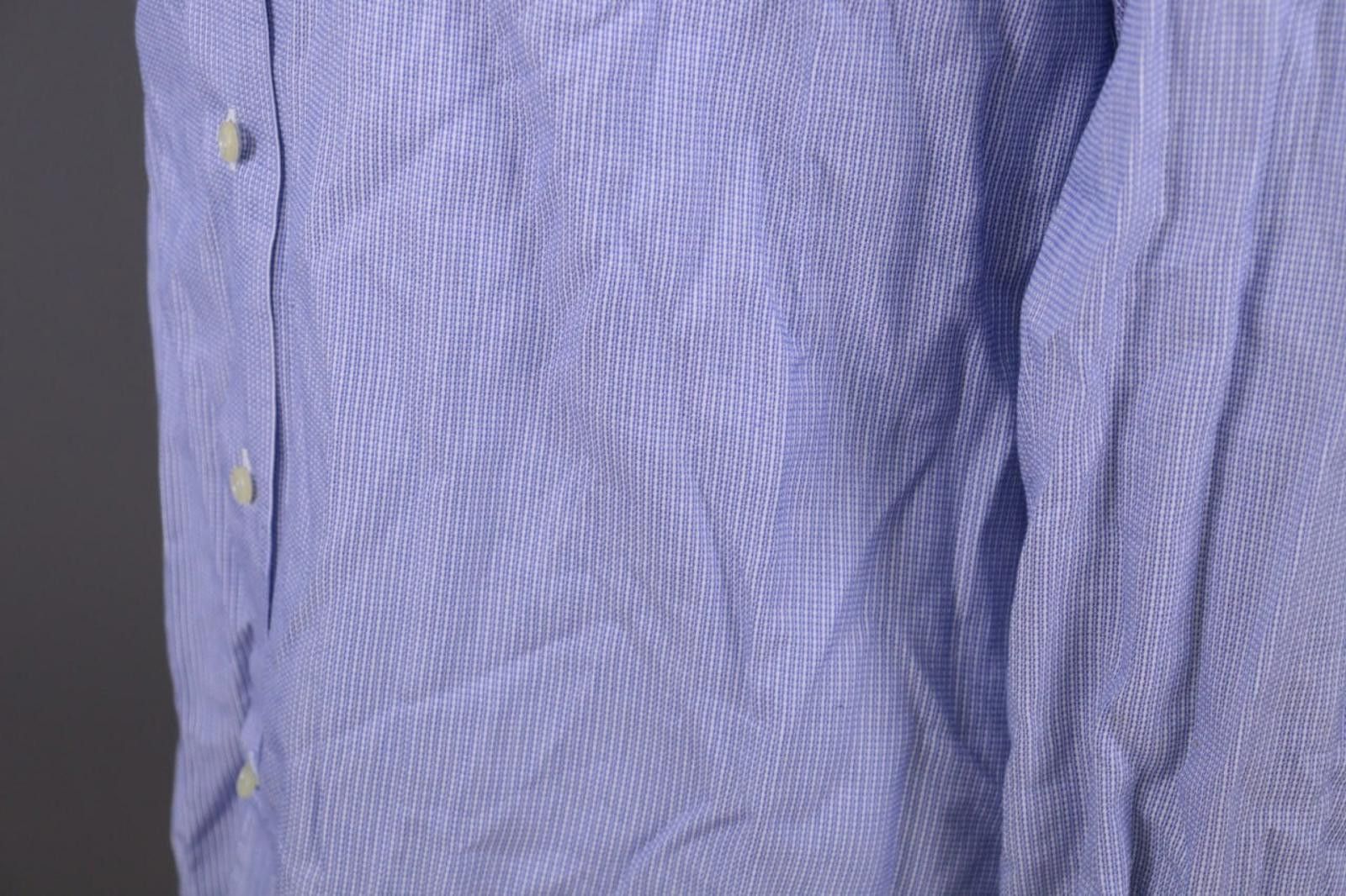 Designer Boggi Milano Tailored Fit Blue Button Down Shirt 41 / 16 Size US M / EU 48-50 / 2 - 8 Thumbnail