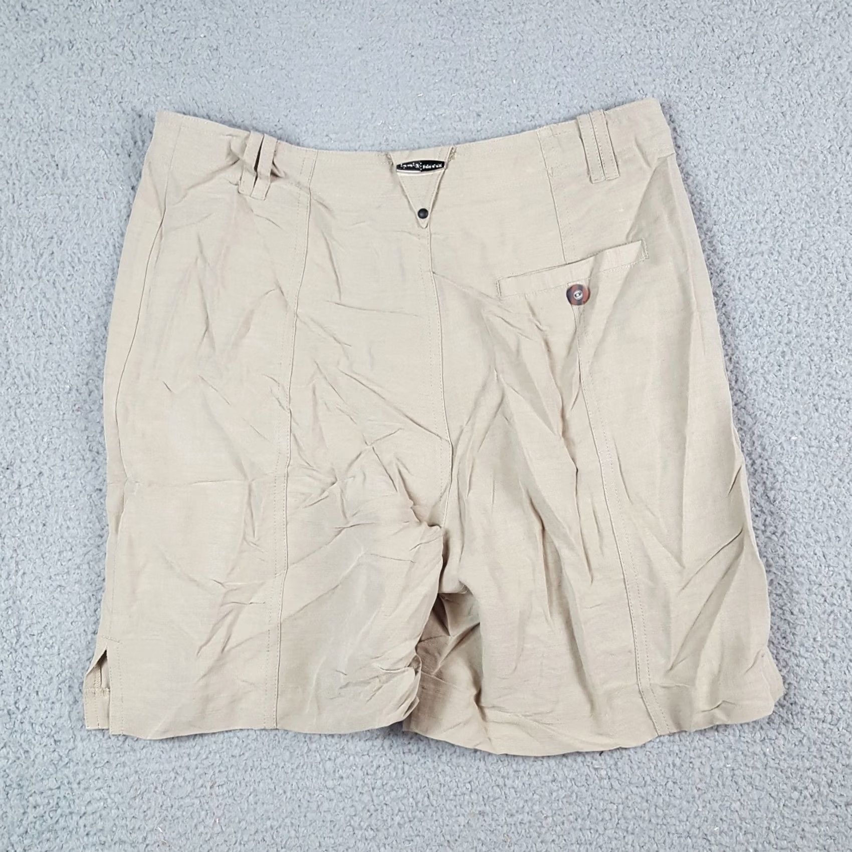 Vintage VINTAGE Jamie Sadock Chino Shorts Womens 8 Khaki 00s Y2K Preppy Breathable Lightweight Casual Summer 2000s Size 30" / US 8 / IT 44 - 6 Thumbnail