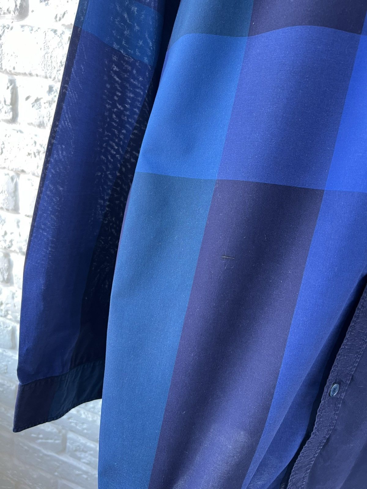Burberry Burberry Brit Nova Check Blue Button Up Shirt Size US XXL / EU 58 / 5 - 3 Thumbnail