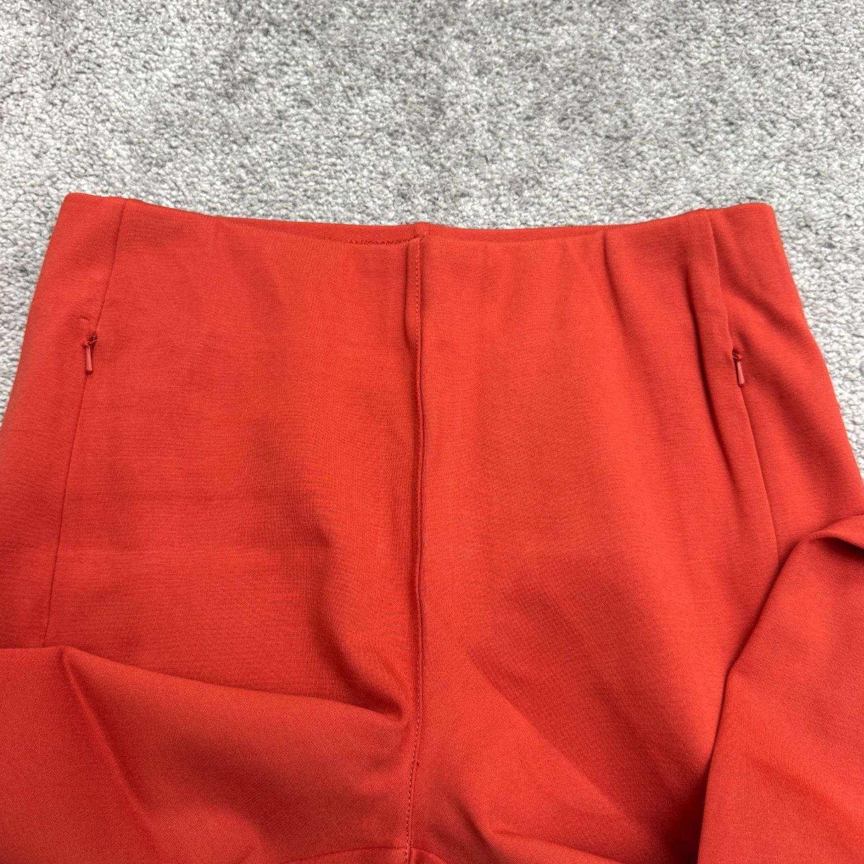 Rusty VINTAGE Betabrand Women’s Pants Dress Pants Straight Leg Casual Workwear Fall Spring Summer Winter Medium Red Nylon Rayon Spandex 26in Inseam Size 32" / US 10 / IT 46 - 5 Thumbnail