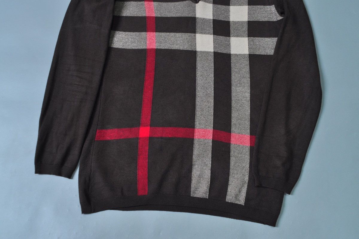 Burberry Burberry Nova Check Sweater V Neck RARE vintage Size L / US 10 / IT 46 - 3 Thumbnail