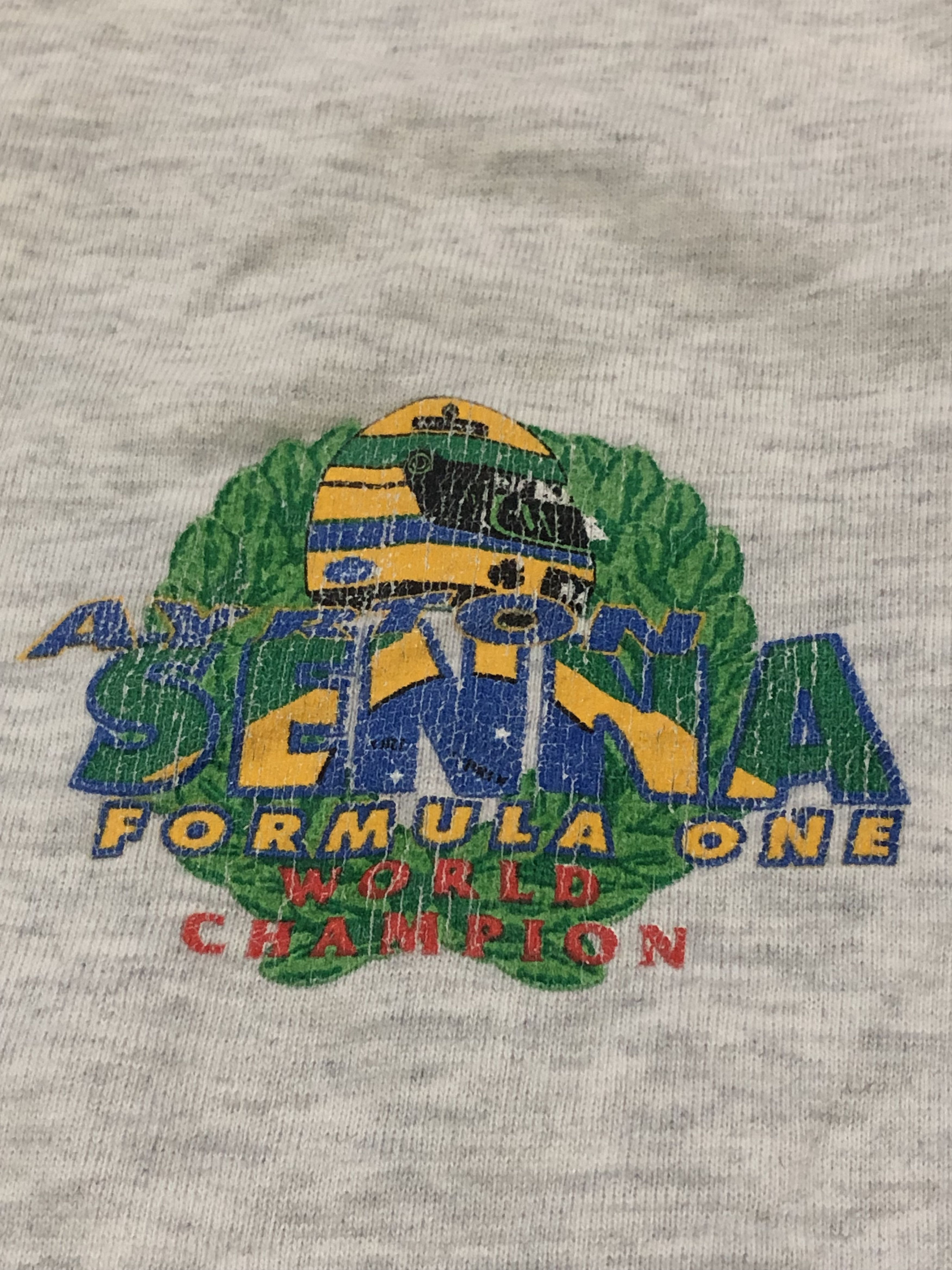 Formula 1 Vintage Ayrton Senna F1 Triple World Champion Tee 90s Size US M / EU 48-50 / 2 - 5 Thumbnail