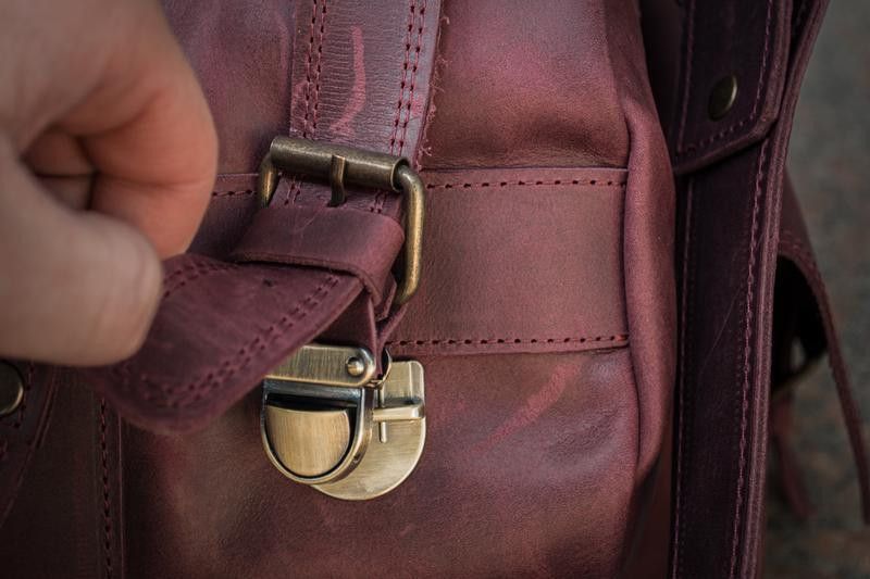 Handmade Genuine vintage leather travel bag. Duffel Bag Size ONE SIZE - 5 Thumbnail