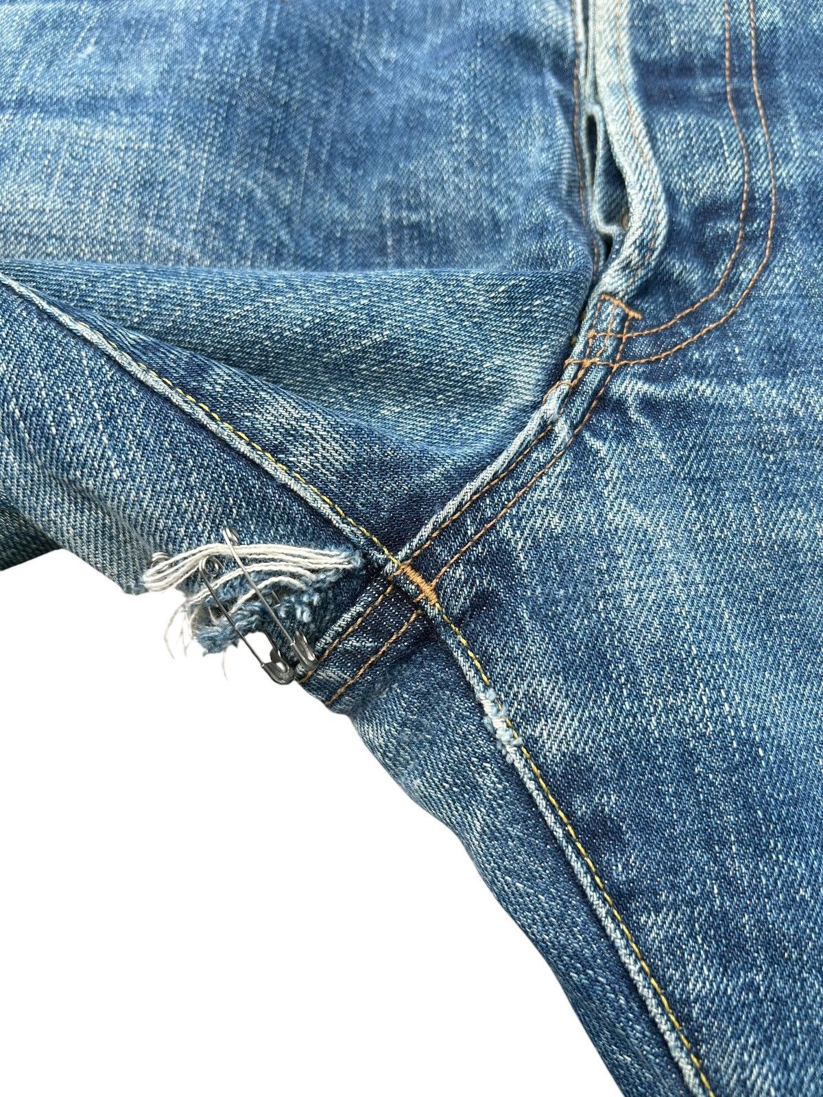 RRL Ralph Lauren FLARE RRL RALPH LAUREN SELVEDGE DISTRESSED DENIM JEANS Size US 34 / EU 50 - 8 Thumbnail
