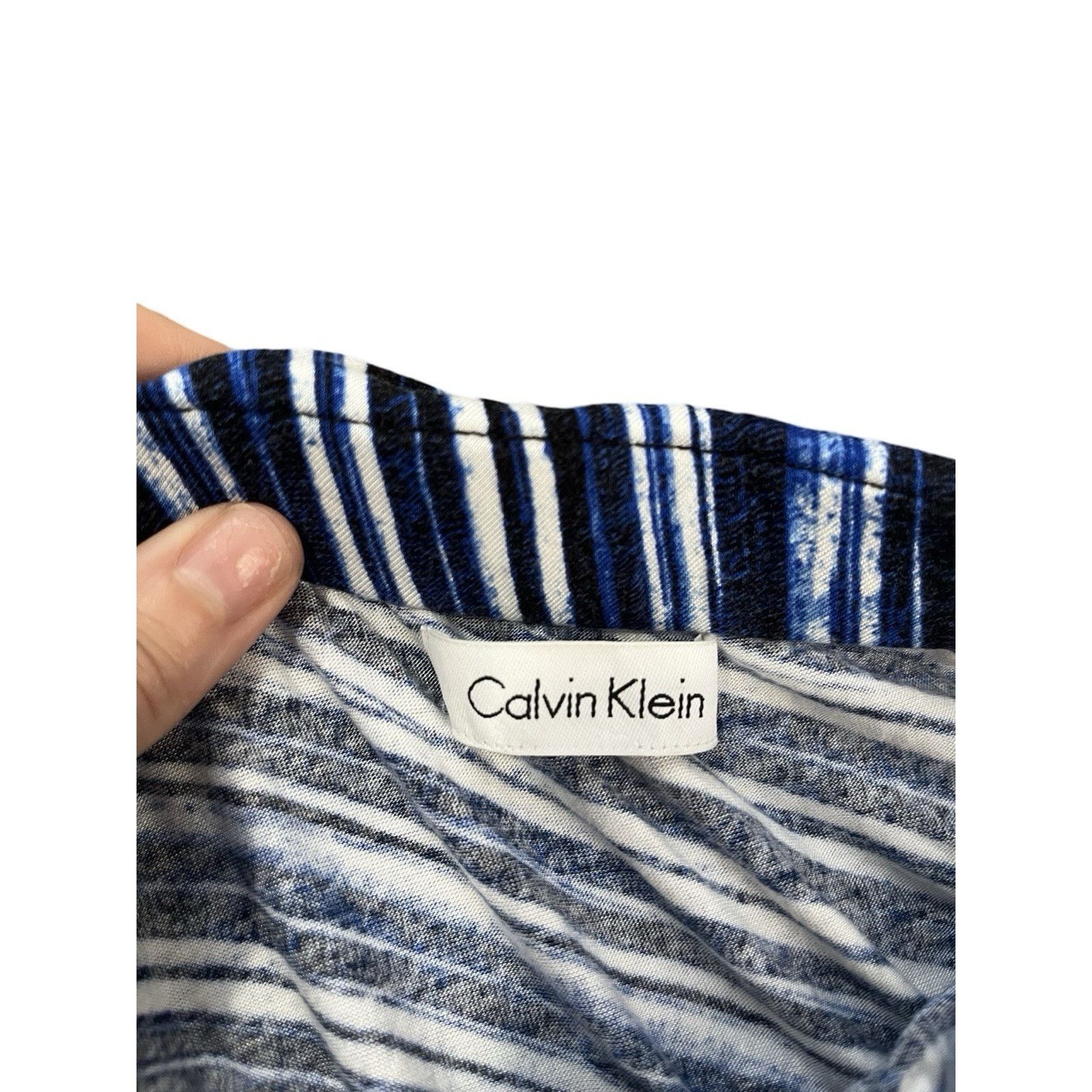 Calvin Klein Calvin Klein Maxi Skirt Women Small Blue White Patterned Size 36" / US 14 / IT 50 - 3 Thumbnail