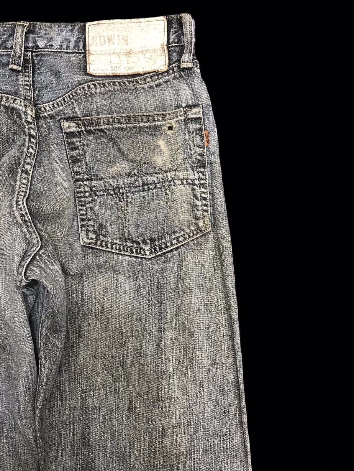 Edwin 💥90s STYLE💥VTG EDWIN 505 RUDE STYLE DIRTY DENIM F374 Size US 31 - 11 Thumbnail