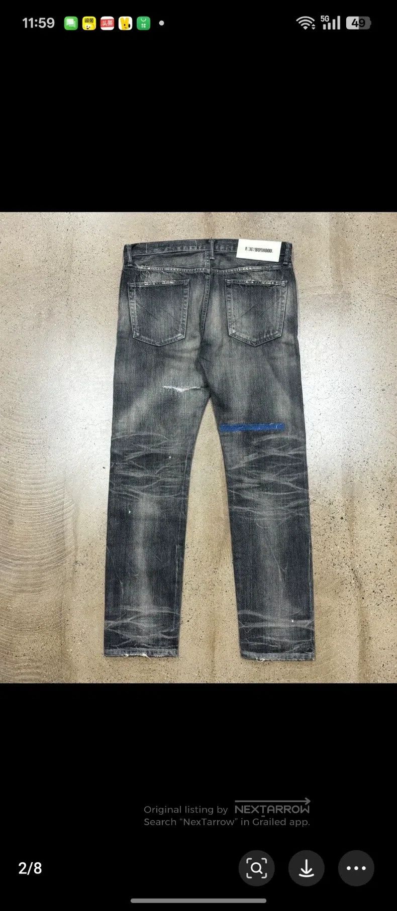 Neighborhood Neighborhood size M Bull King Denim Jeans Size US 27 - 2 Thumbnail