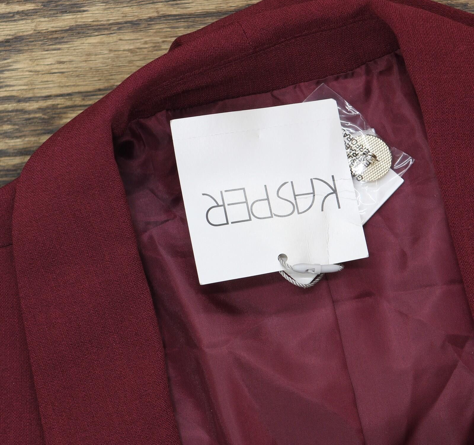 Other Nwt Kasper Shawl-collar Blazer Jacket 10914849 Shiraz Red 4 Size S / US 4 / IT 40 - 4 Thumbnail