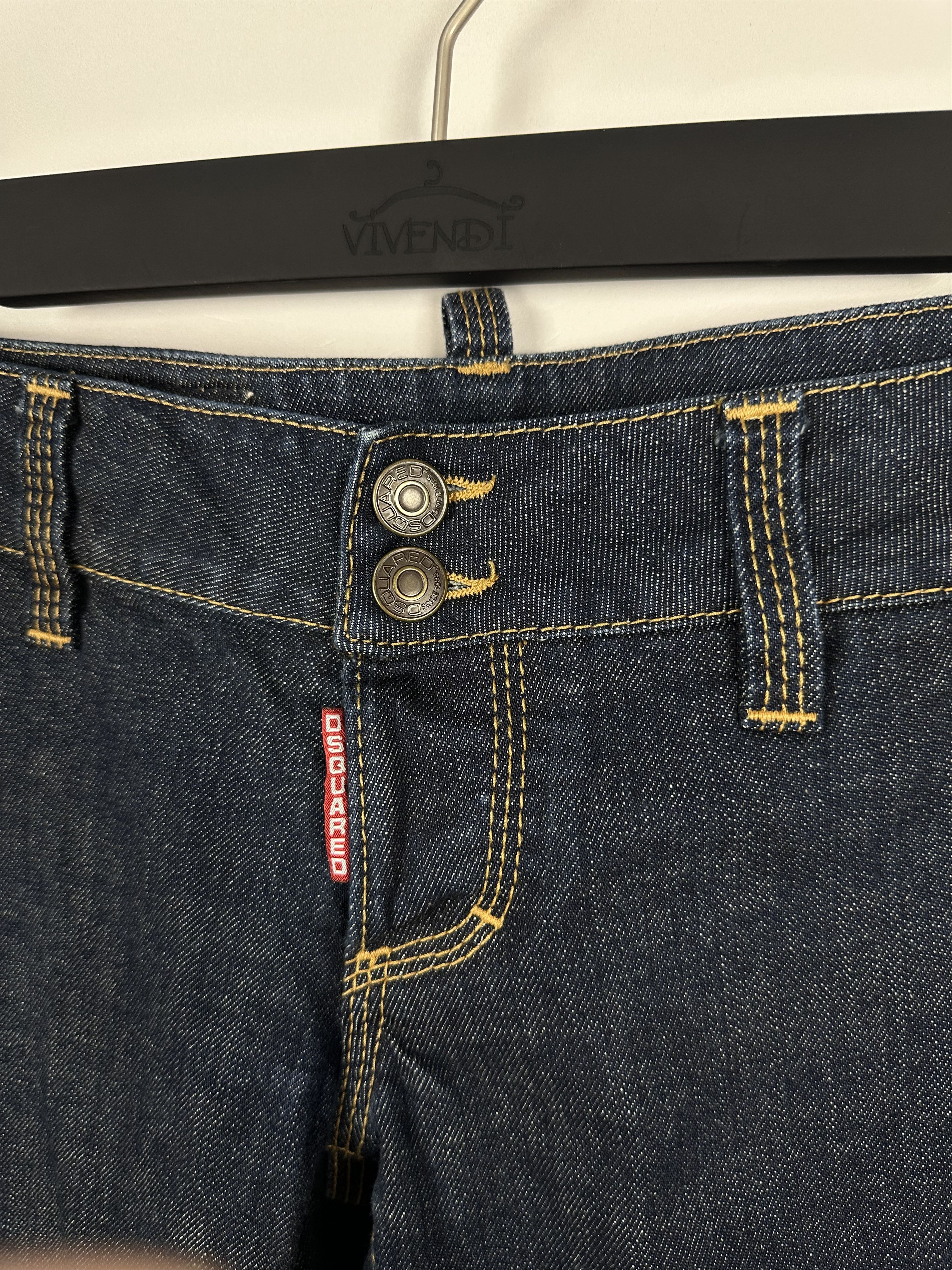 Designer × Dsquared2 DSQUARED2 SKINNY JEAN Blue Denim Slim Fit Ankle Zip Jeans Size 42" / US 20 - 3 Thumbnail